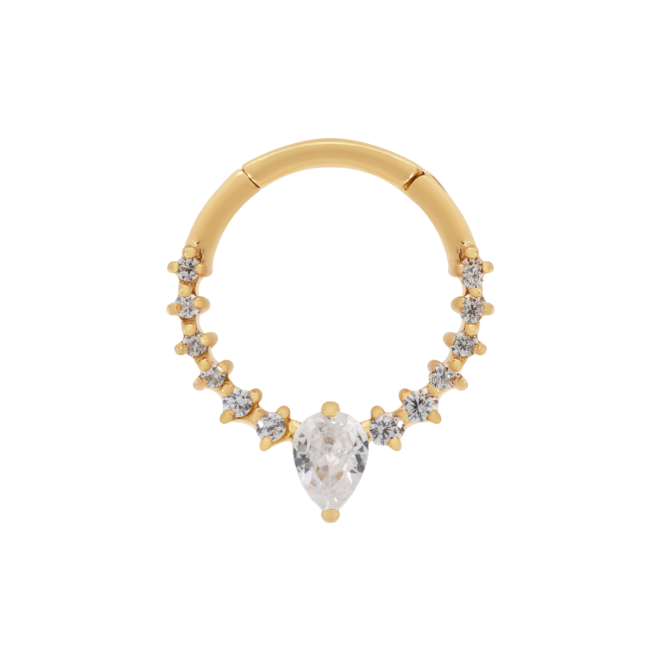 Lust Gemstones Helix Daith & Cartilage Hoop Piercing - Gold