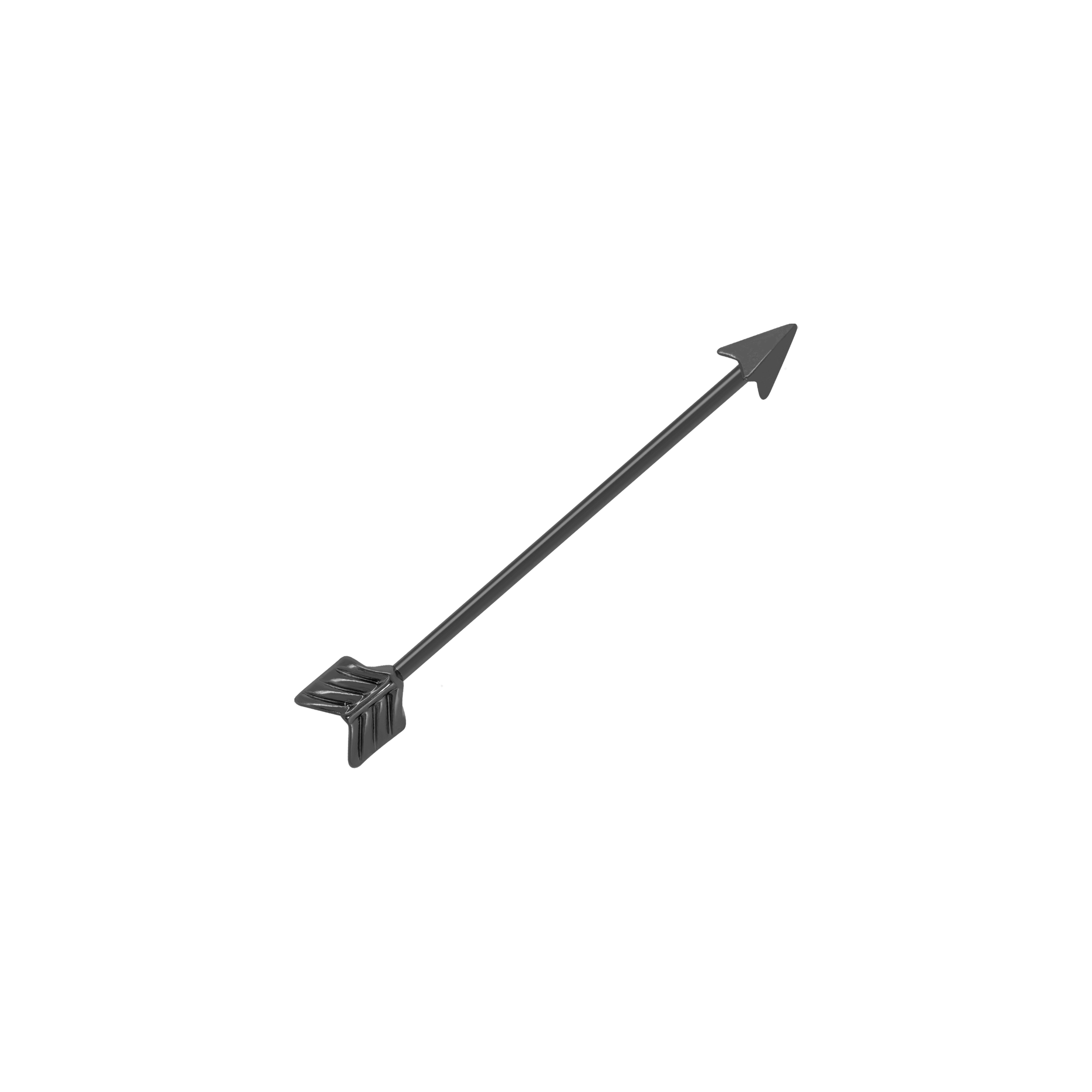 Arrow Industrial & Scaffold Ear Piercing - Black