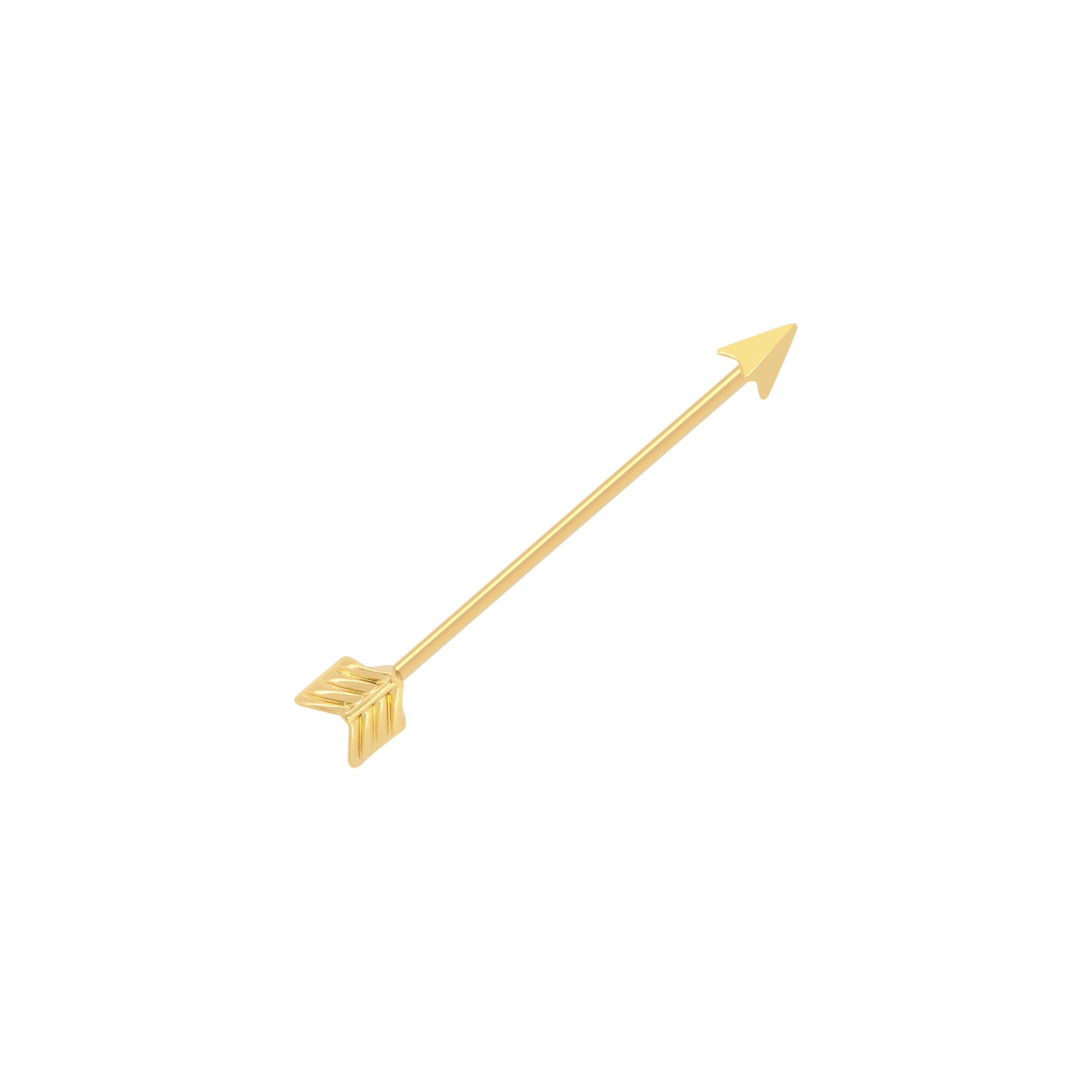 Arrow Industrial & Scaffold Ear Piercing - Gold