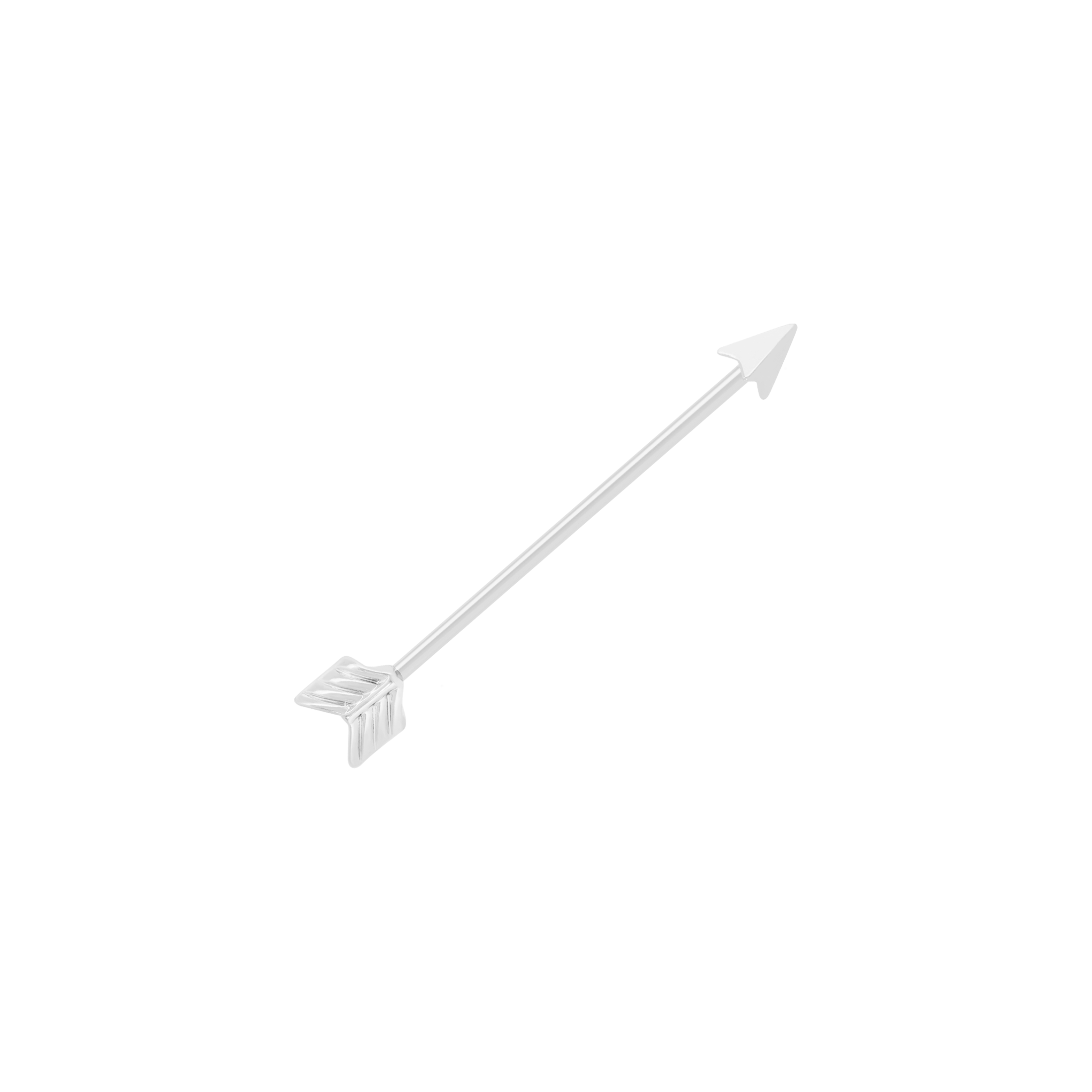 Arrow Industrial & Scaffold Ear Piercing - Silver