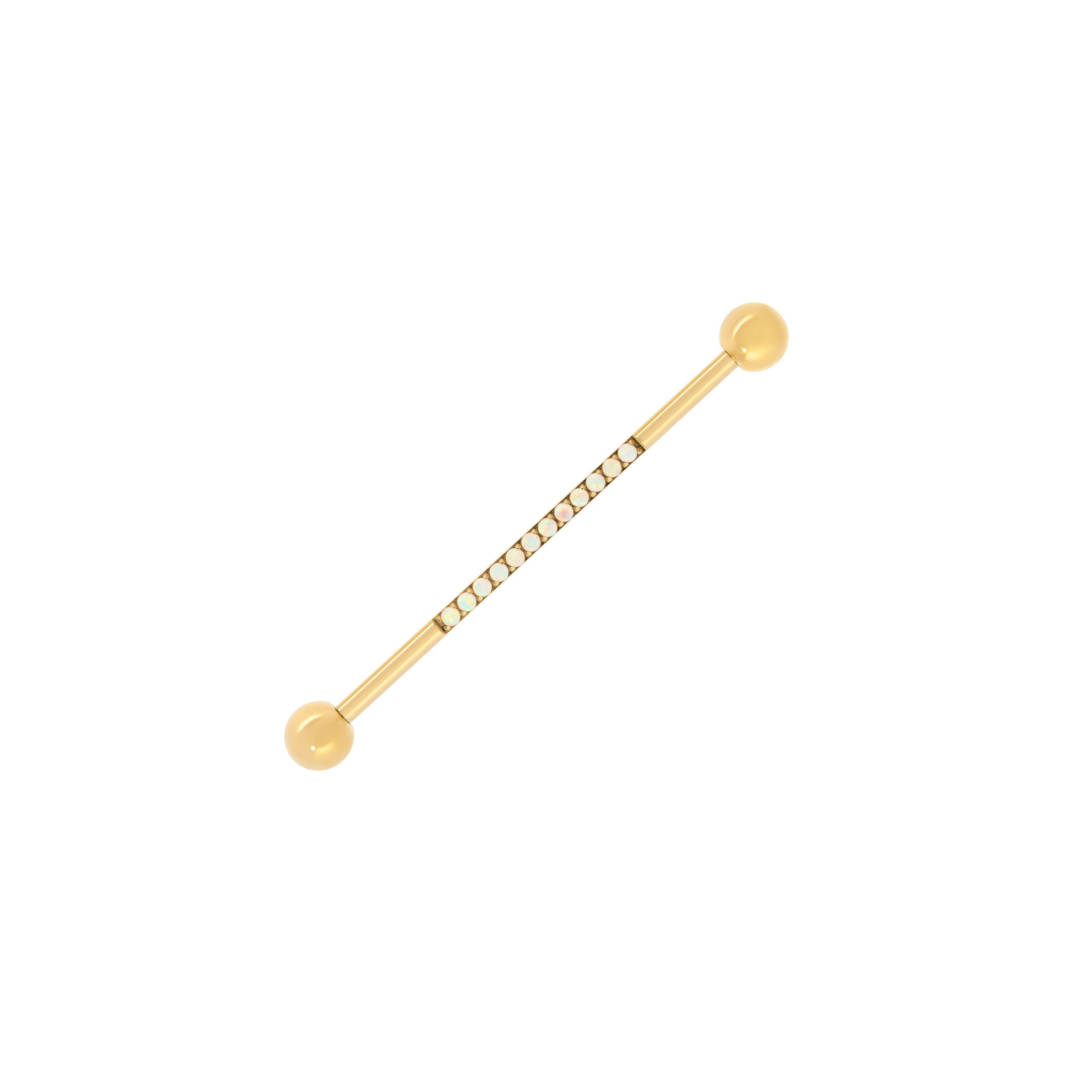 Aurora Opal Industrial & Scaffold Ear Piercing - Gold