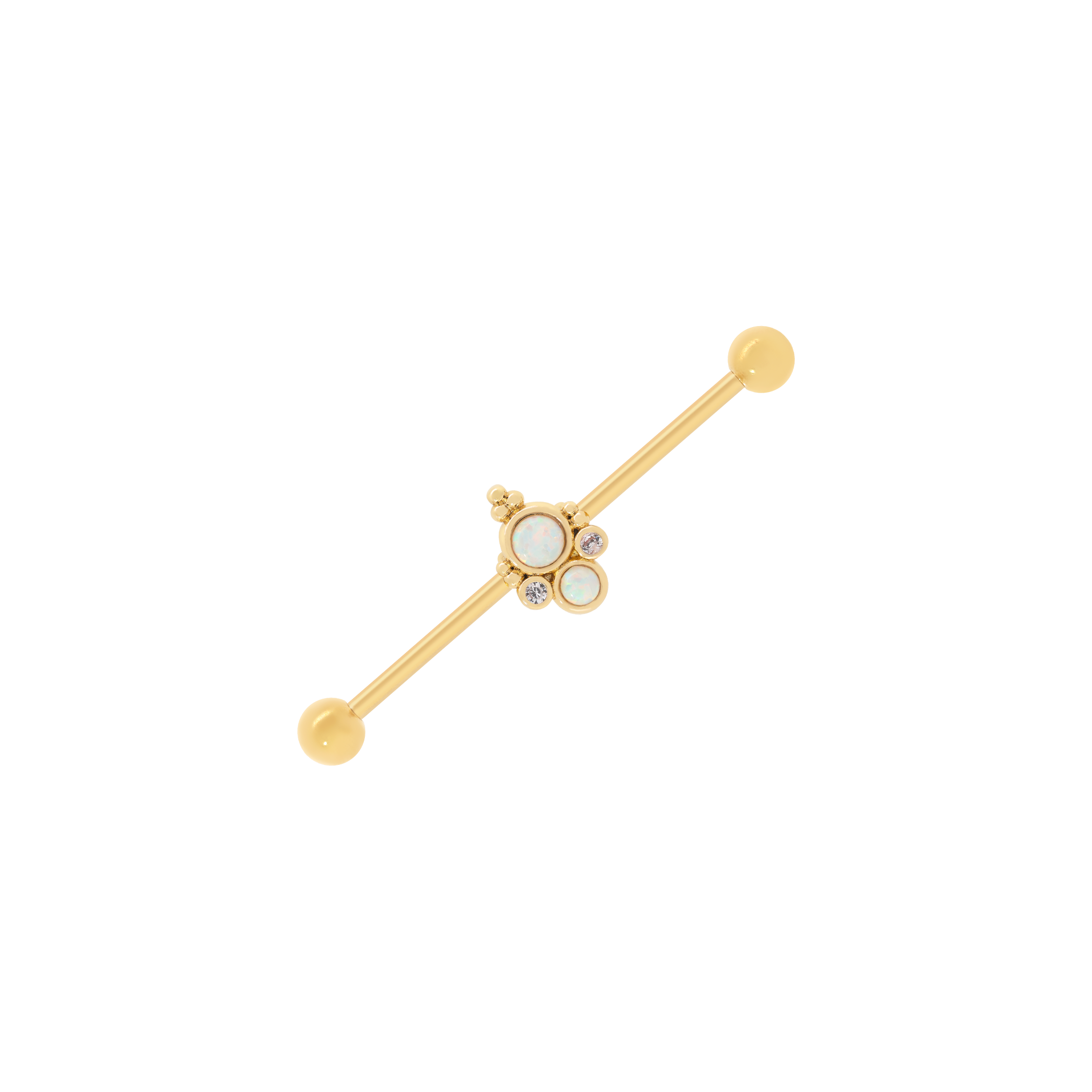 Calypso Opal Industrial & Scaffold Ear Piercing - Gold