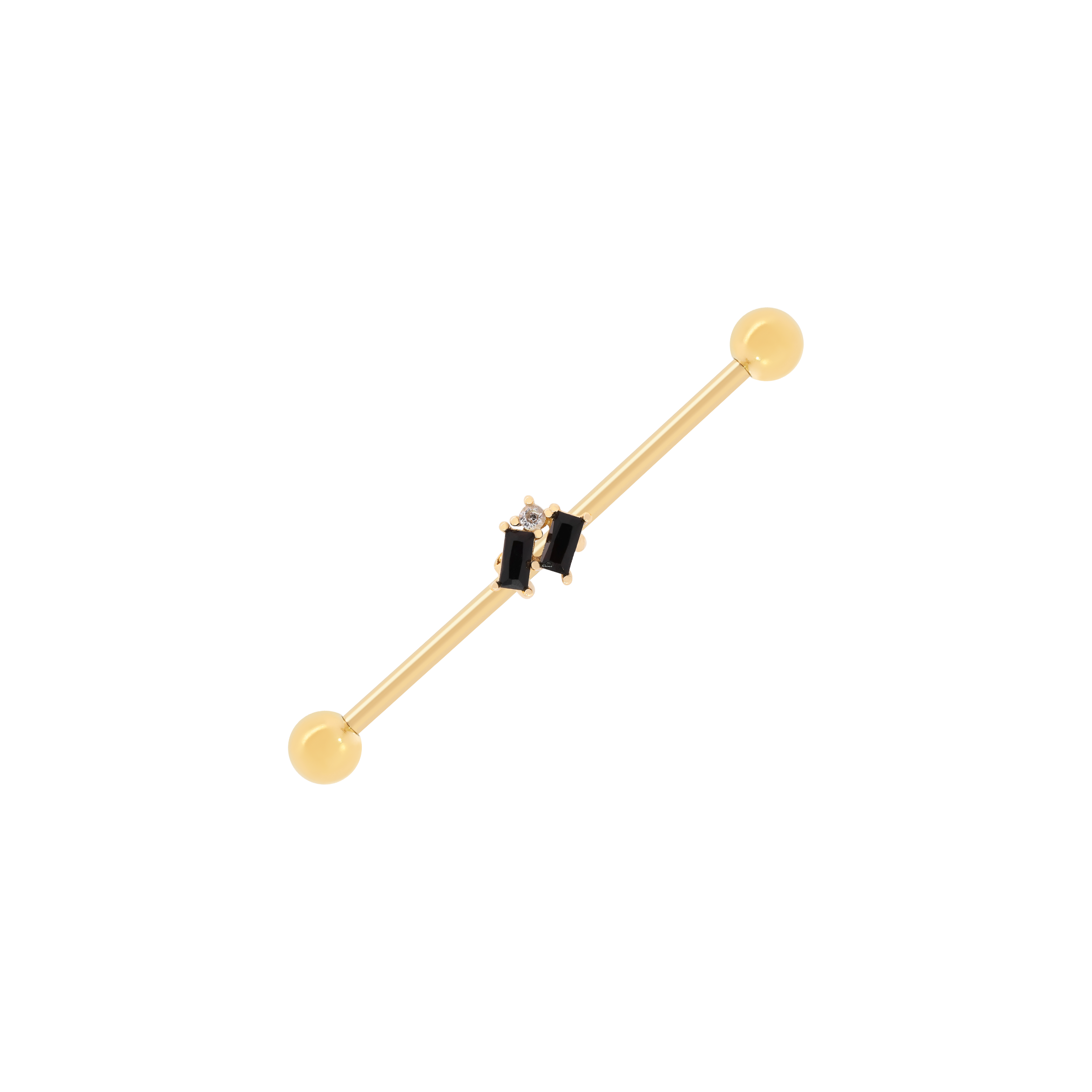Evie Gemstone Cluster Industrial & Scaffold Ear Piercing - Gold