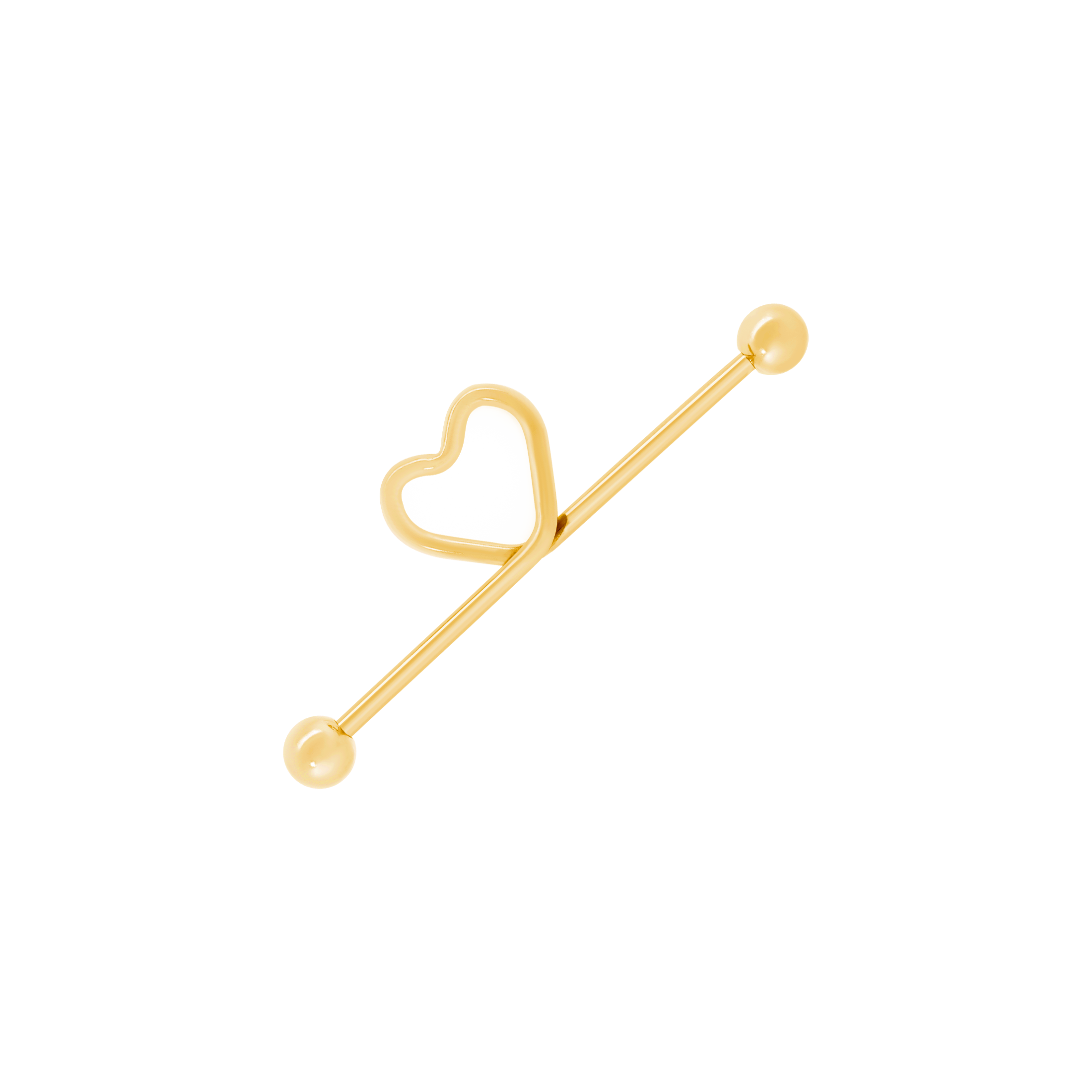 Heart Knot Industrial & Scaffold Ear Piercing - Gold