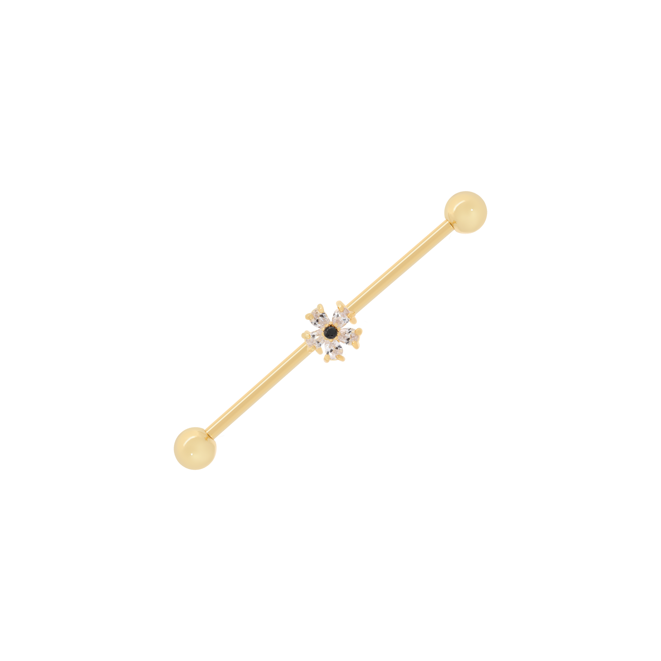 Magnolia Flower Industrial & Scaffold Ear Piercing - Gold