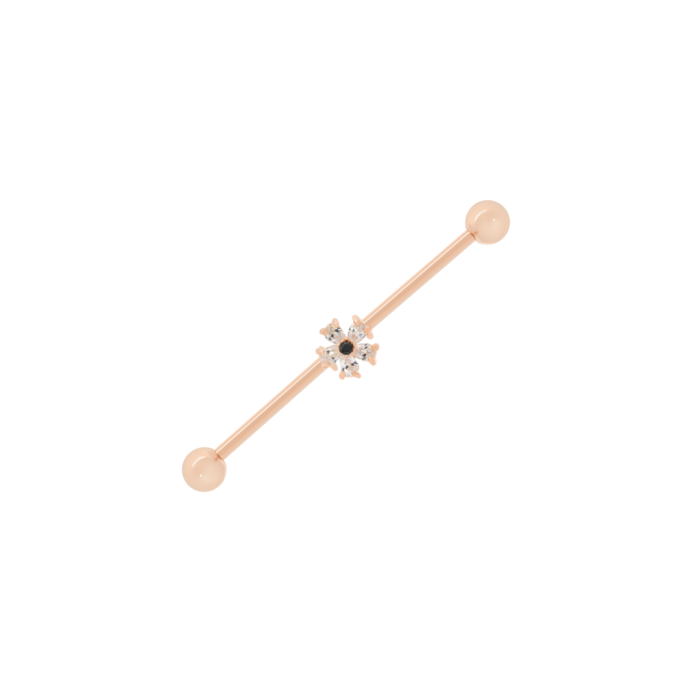 Magnolia Flower Industrial & Scaffold Ear Piercing - Rose Gold