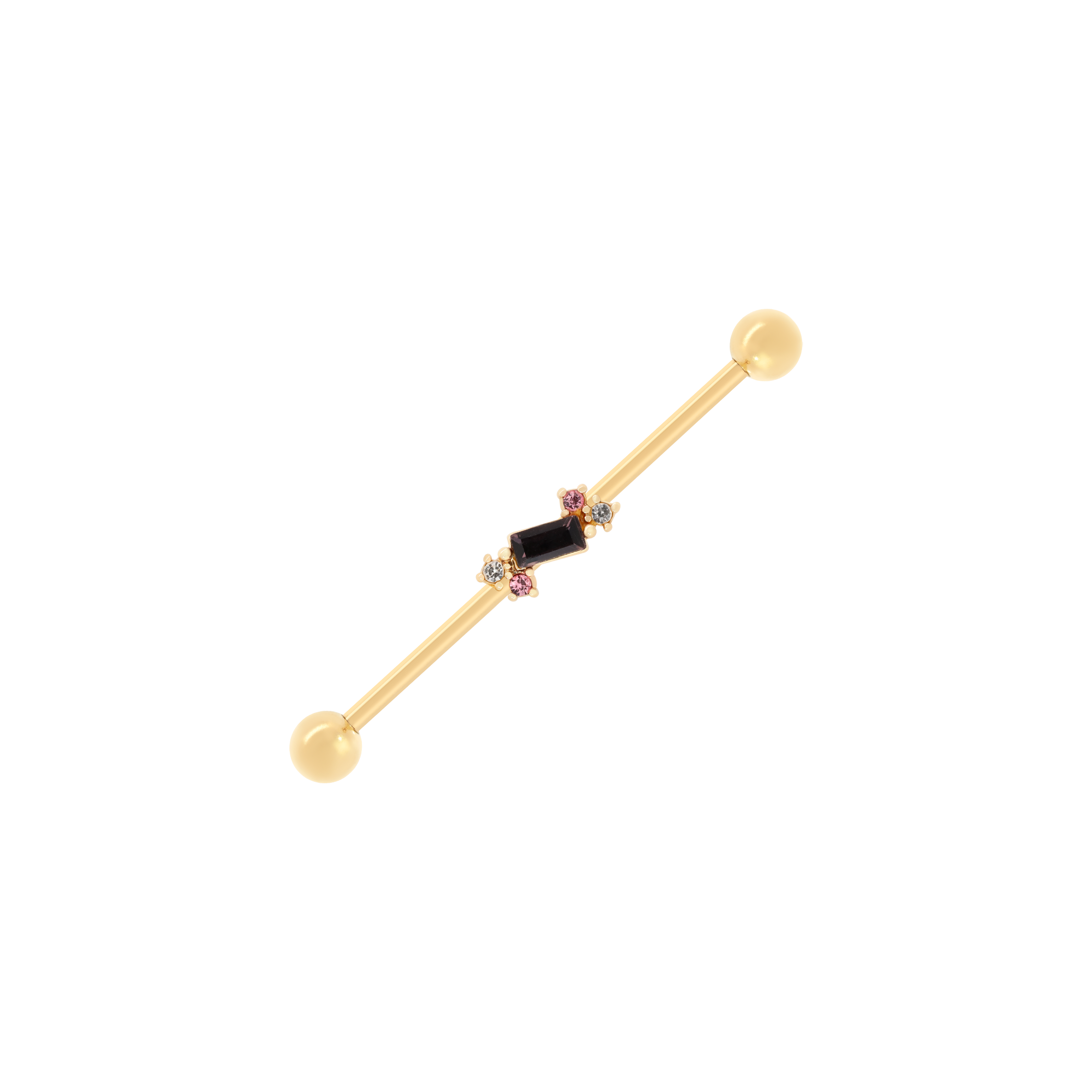 Vice Gemstone Industrial & Scaffold Ear Piercing - Gold
