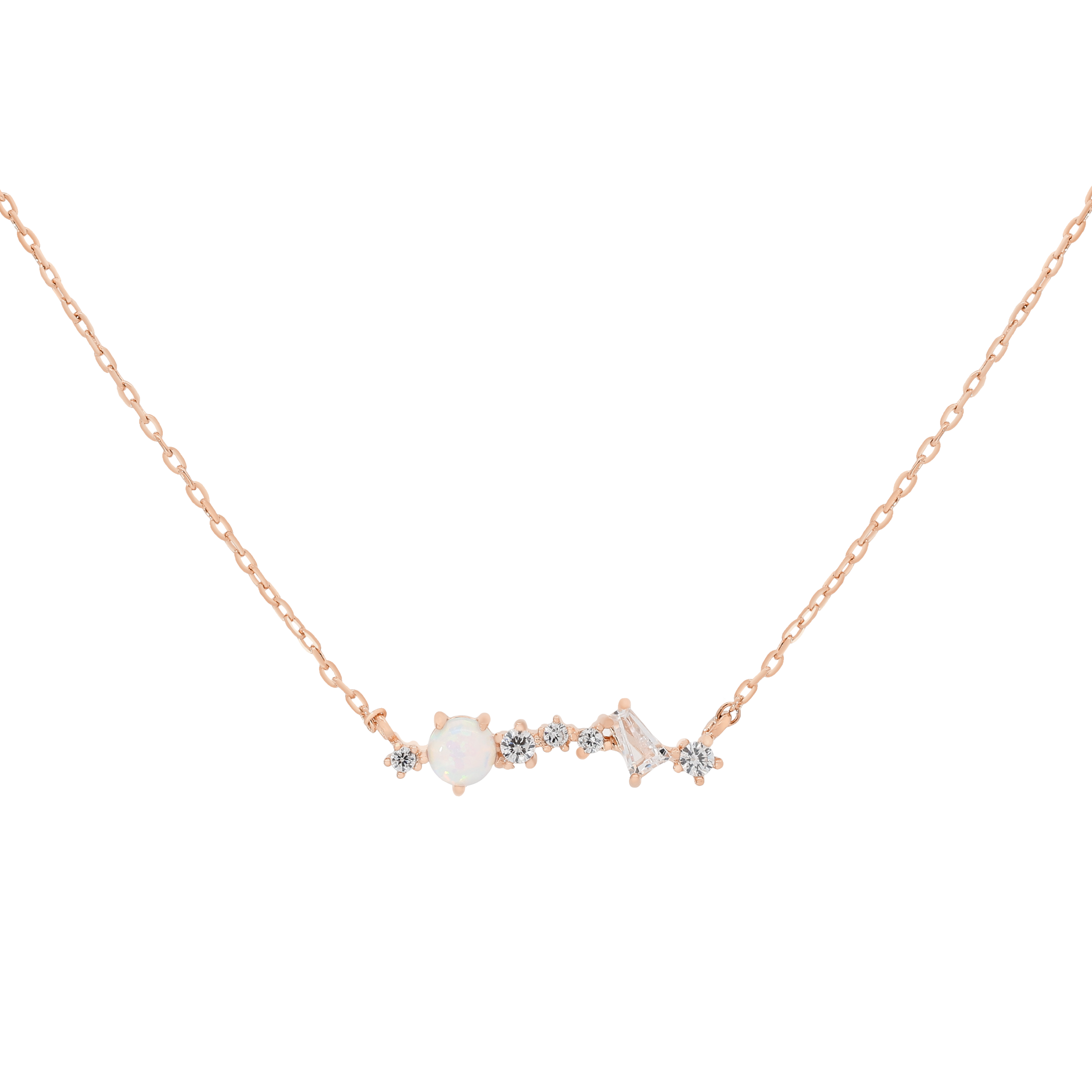 Alchemy Opal & Gemstone Necklace - Rose Gold