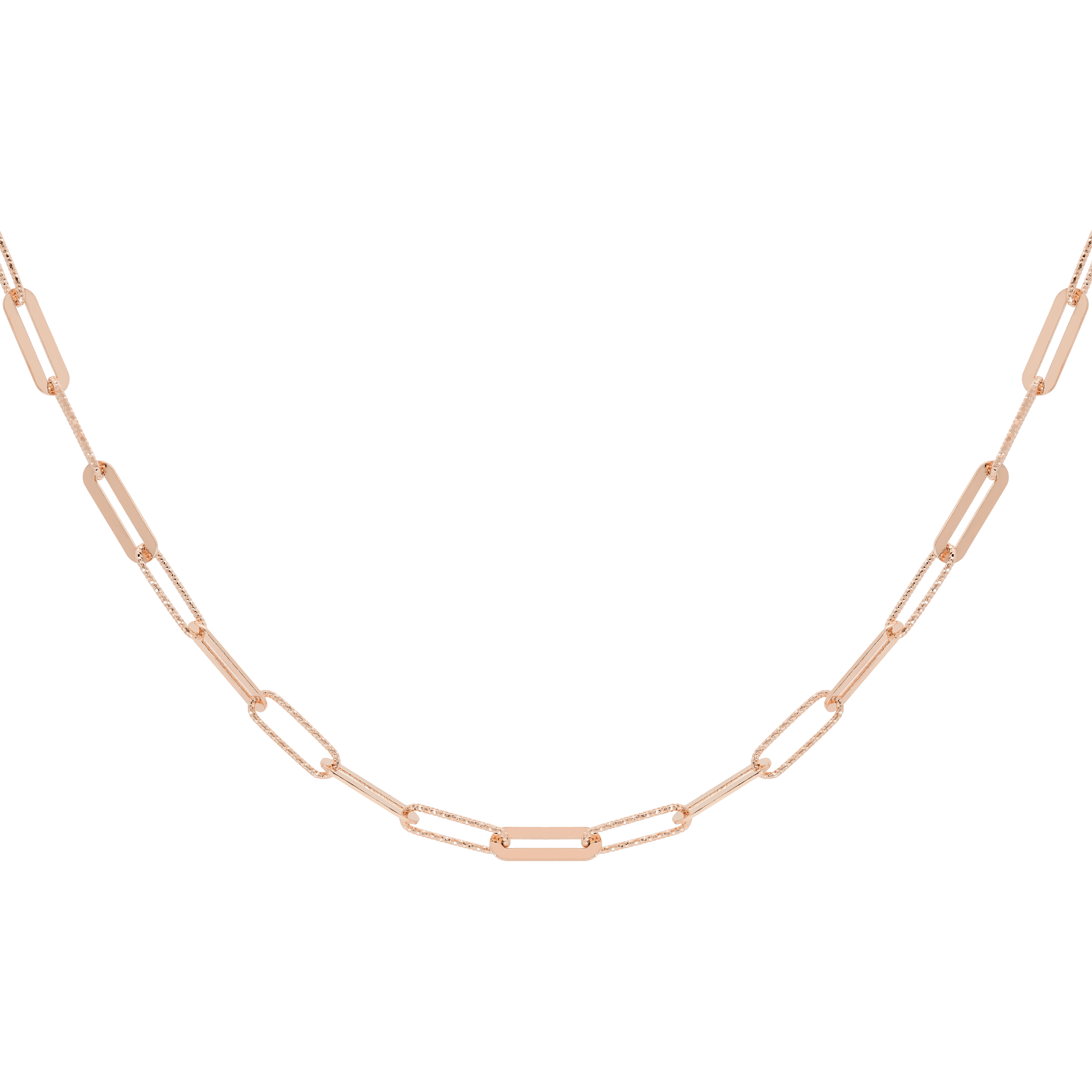 Chance Link Chain Necklace - Rose Gold