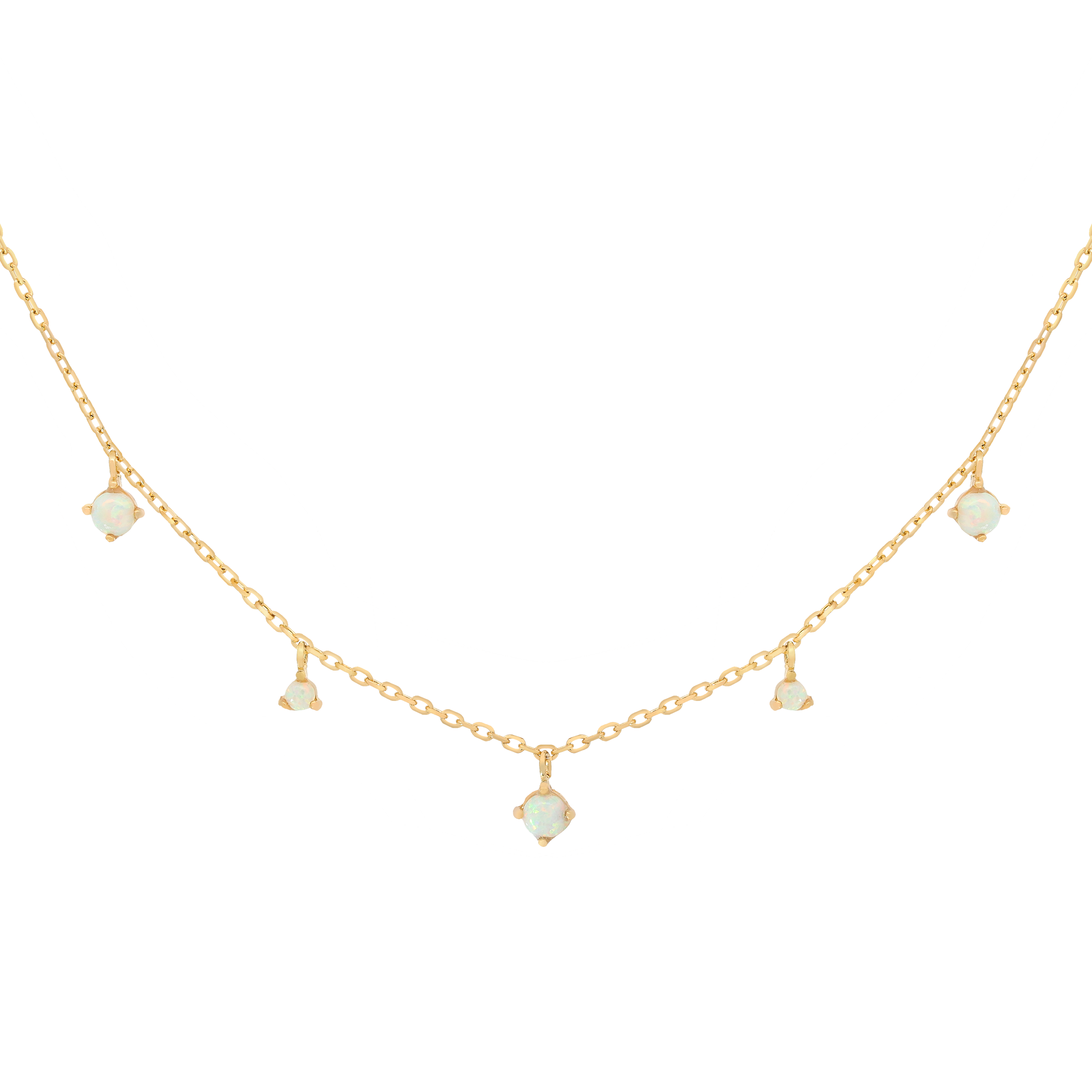 Elixir Opal Charm Necklace - Gold