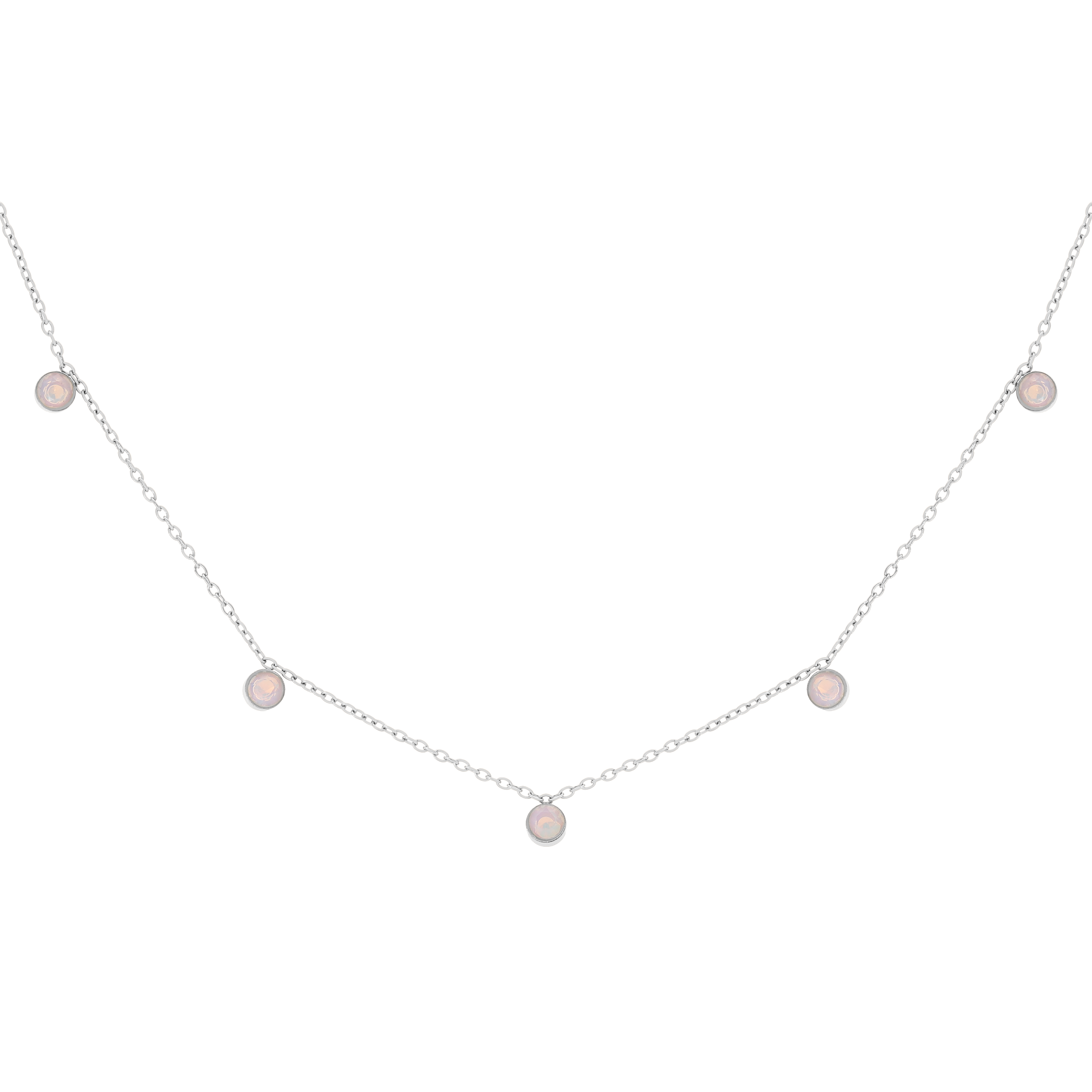 Euphoria Moonstone Pendant Necklace - Silver