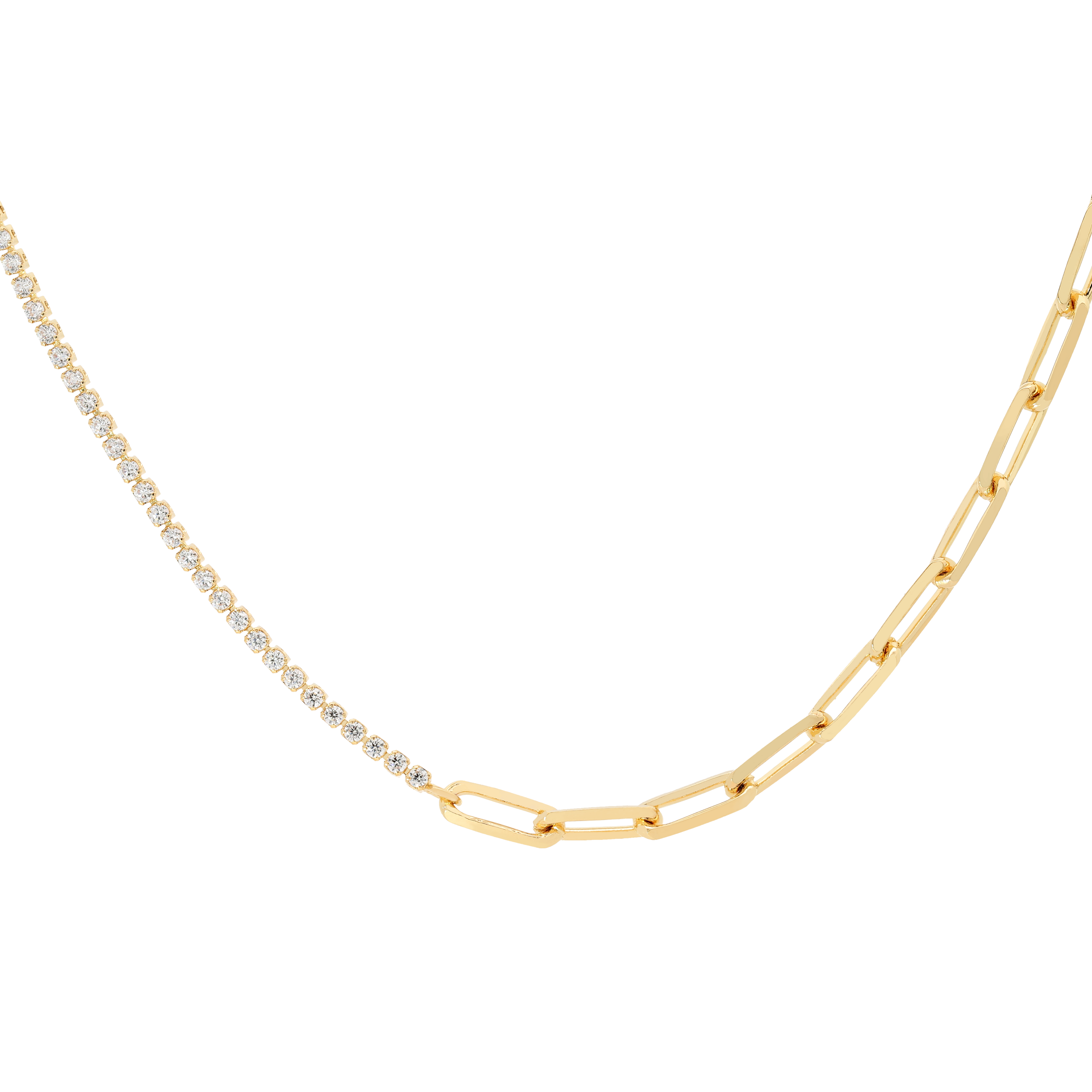 Kindred Gemstone & Link Chain Necklace - Gold