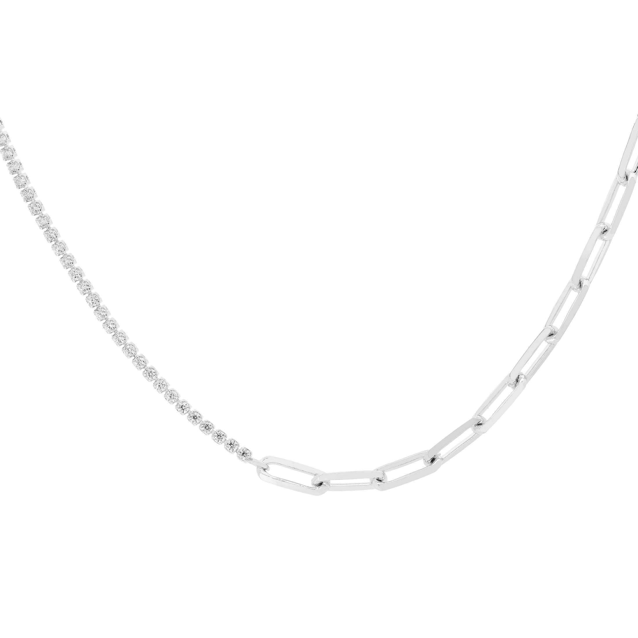 Kindred Gemstone & Link Chain Necklace - Sterling Silver