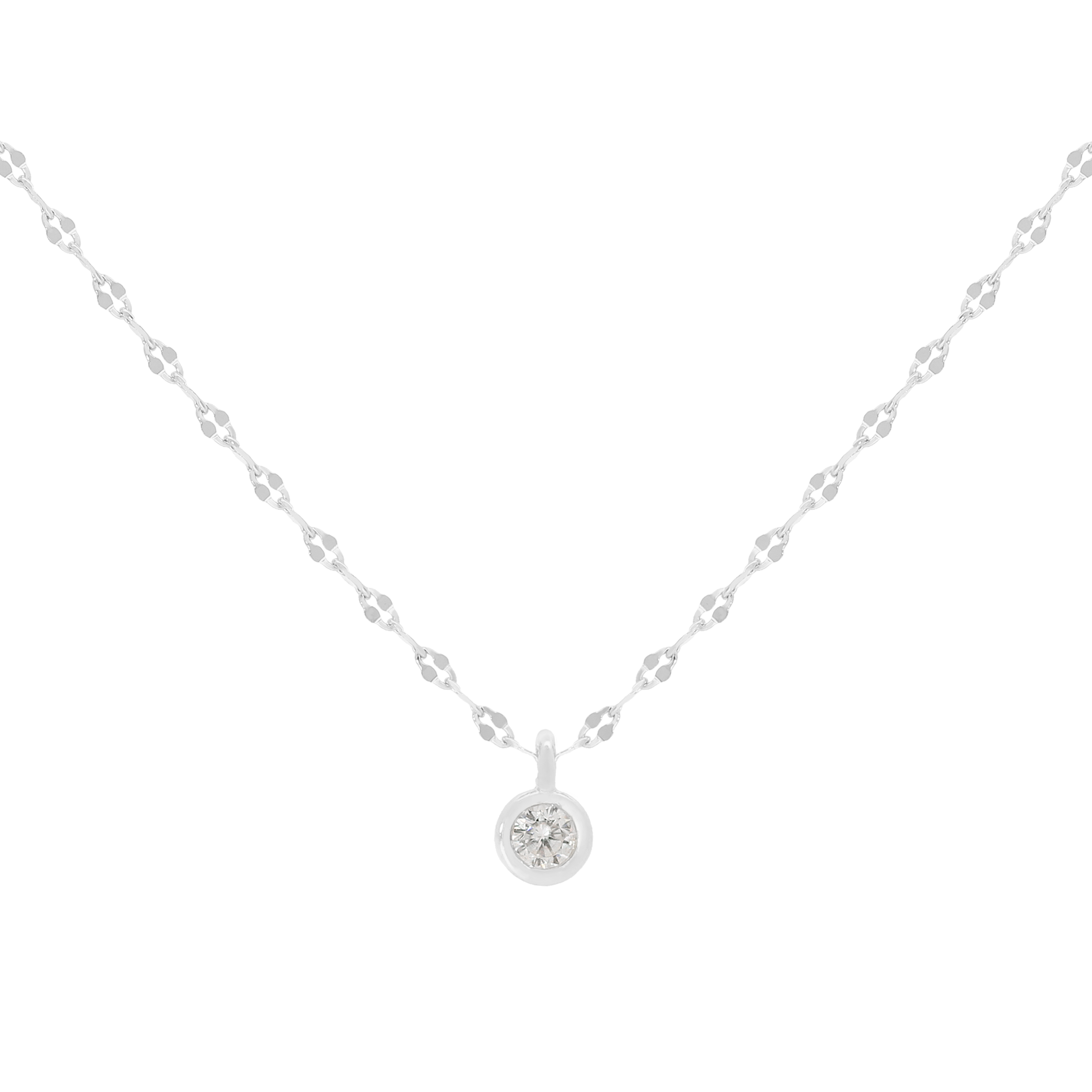 Lilius Gemstone Pendant Fine Chain Necklace - Sterling Silver