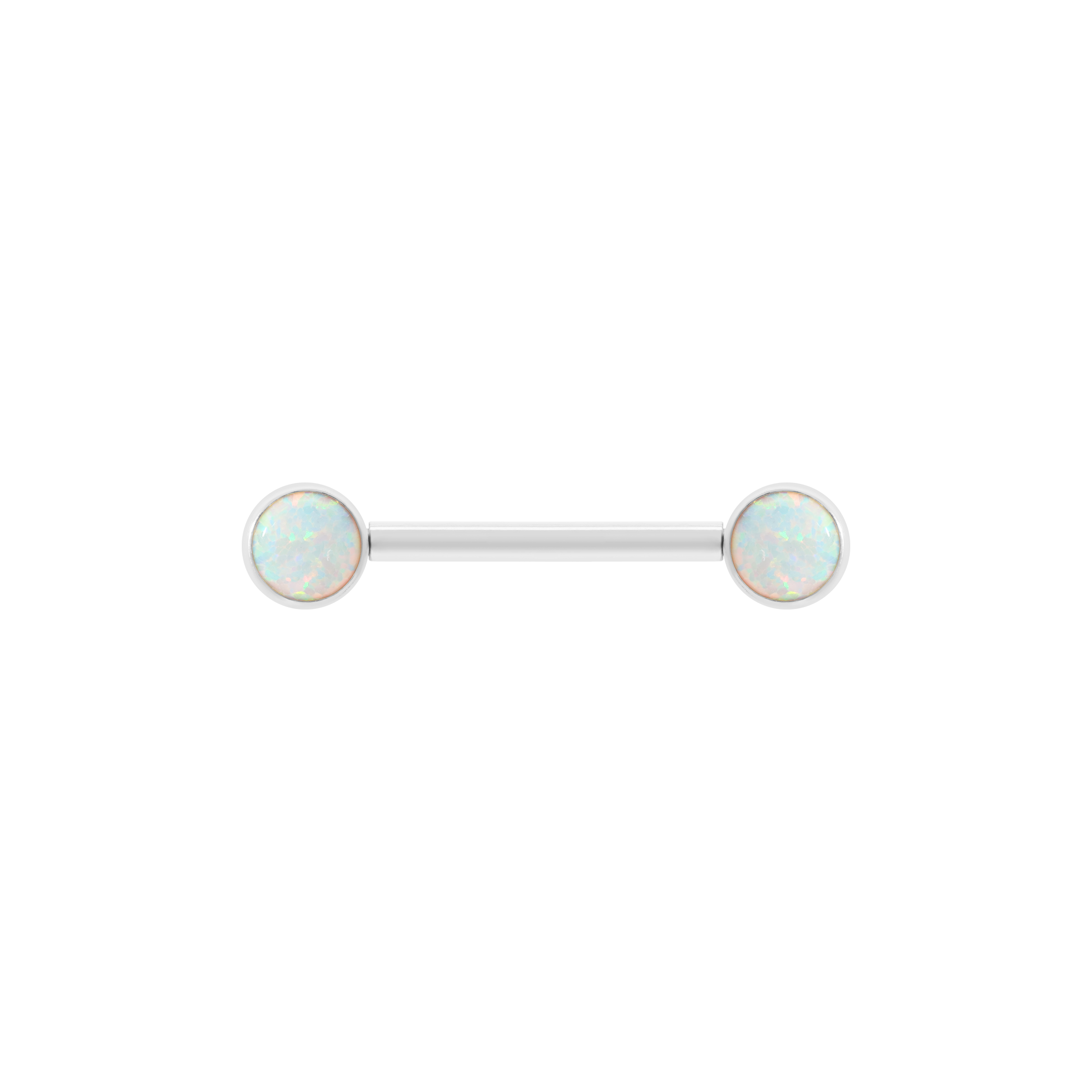 Oracle Opal Nipple Bar Piercing - Titanium