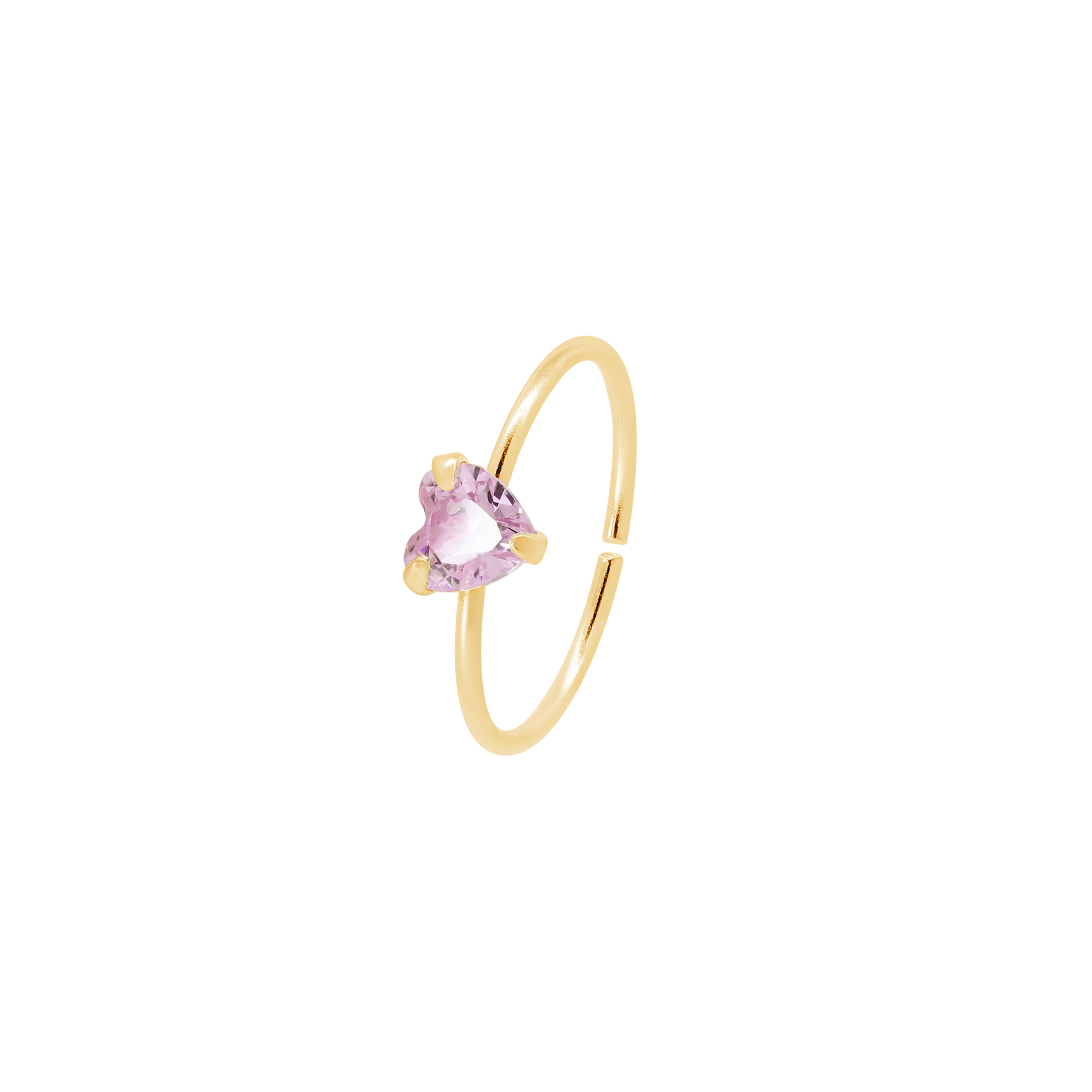 Purity Heart Nose Ring Sterling Silver & 18K Plating - Rose/Gold
