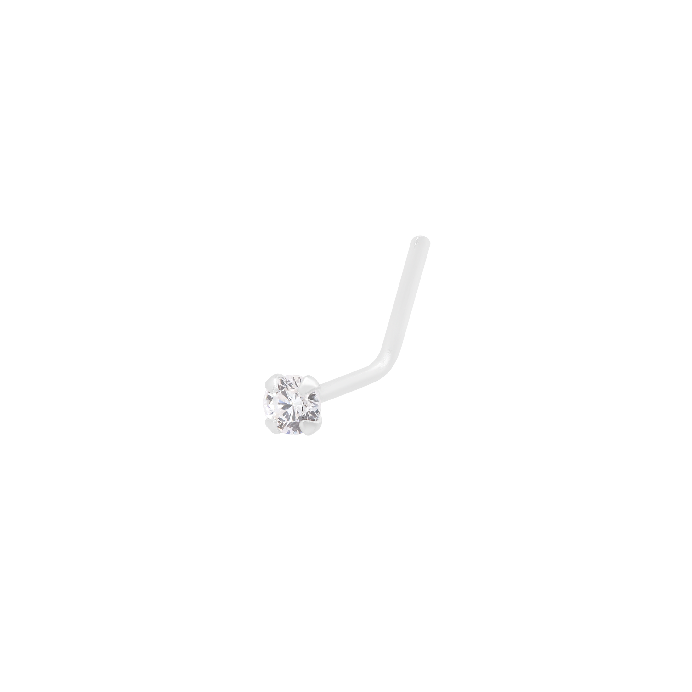 Solitaire Gemstone Nose Stud Piercing - Sterling Silver – Loveless Friday