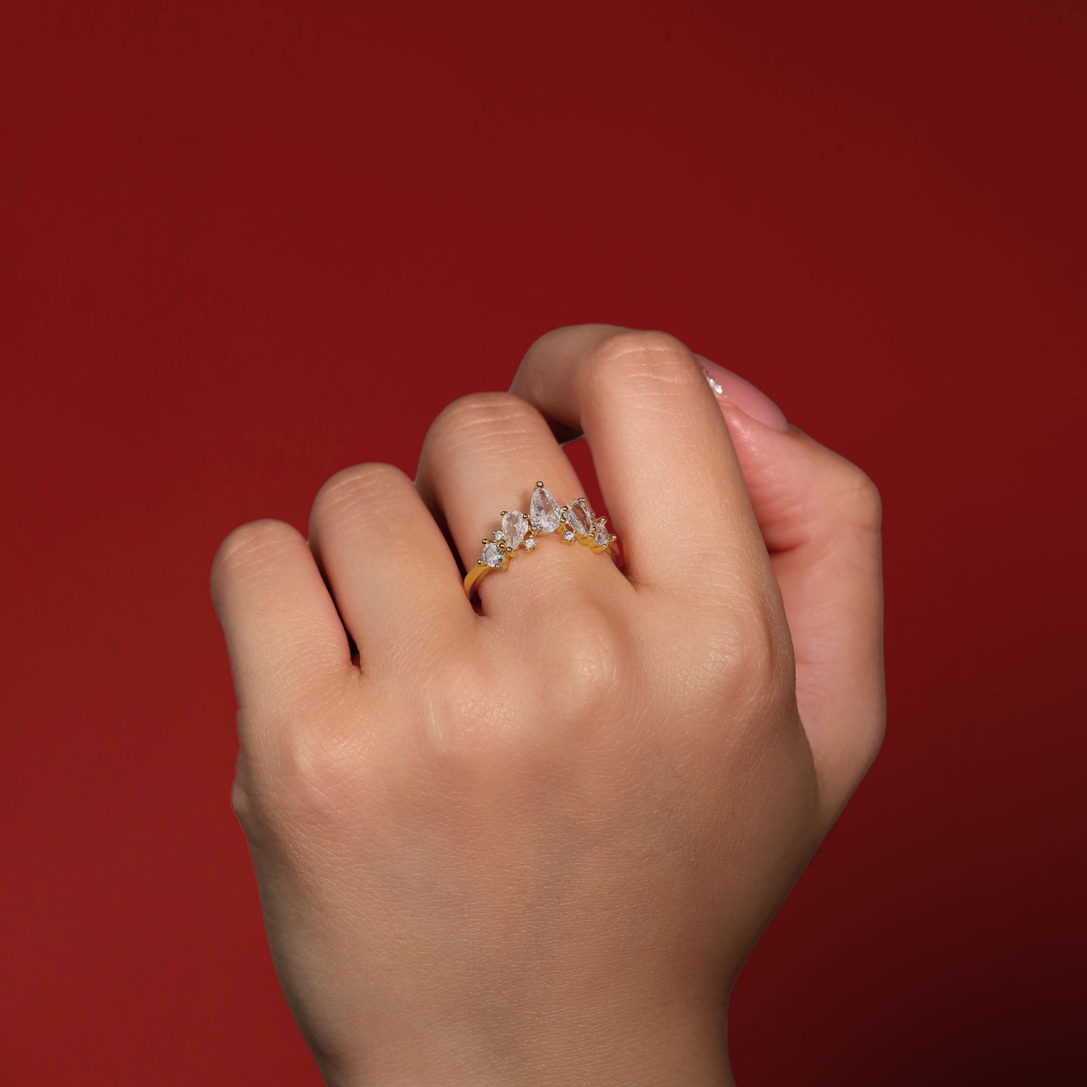 Athena Tiered Gemstone Ring - Gold – Loveless Friday