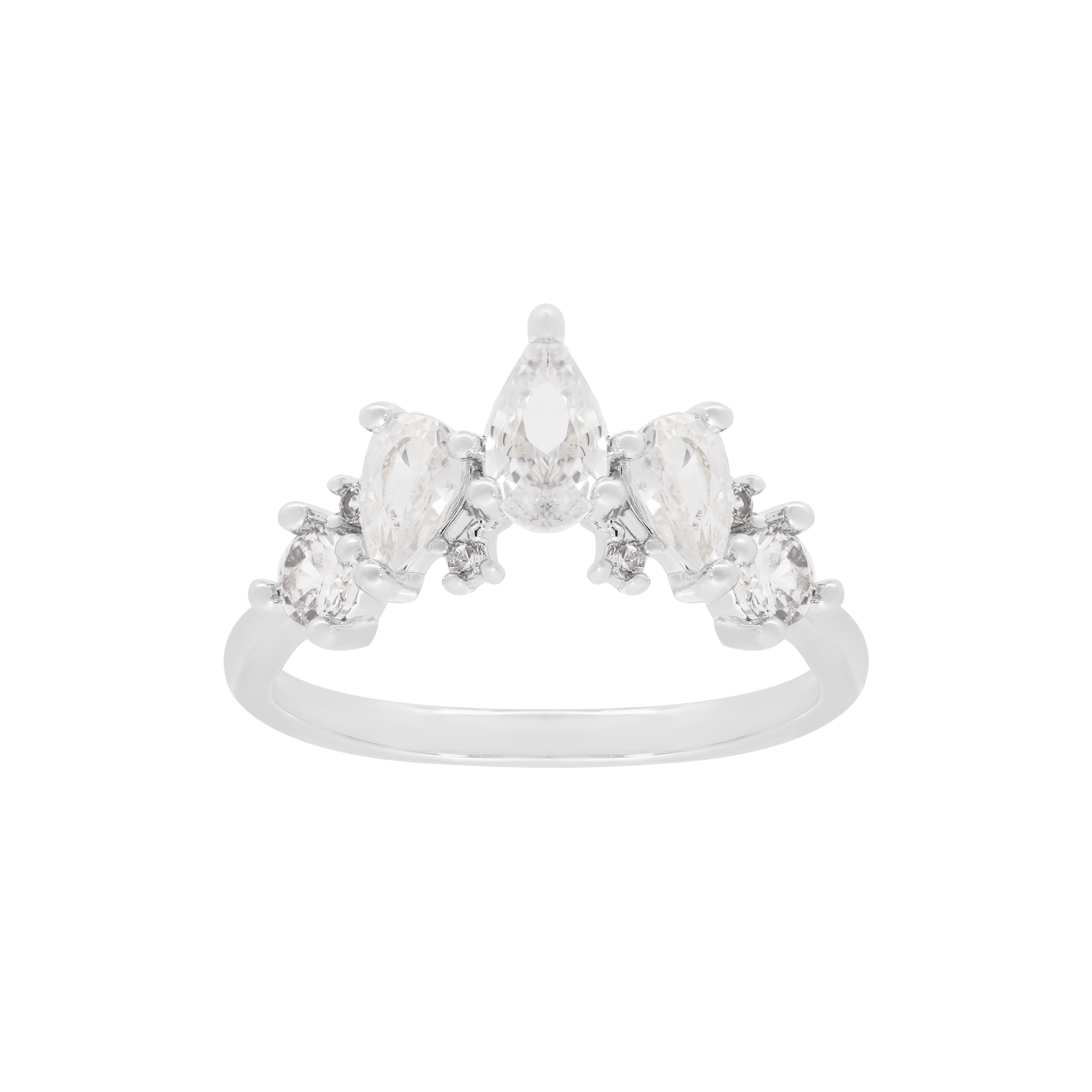 Athena Tiered Gemstone Ring - Sterling Silver