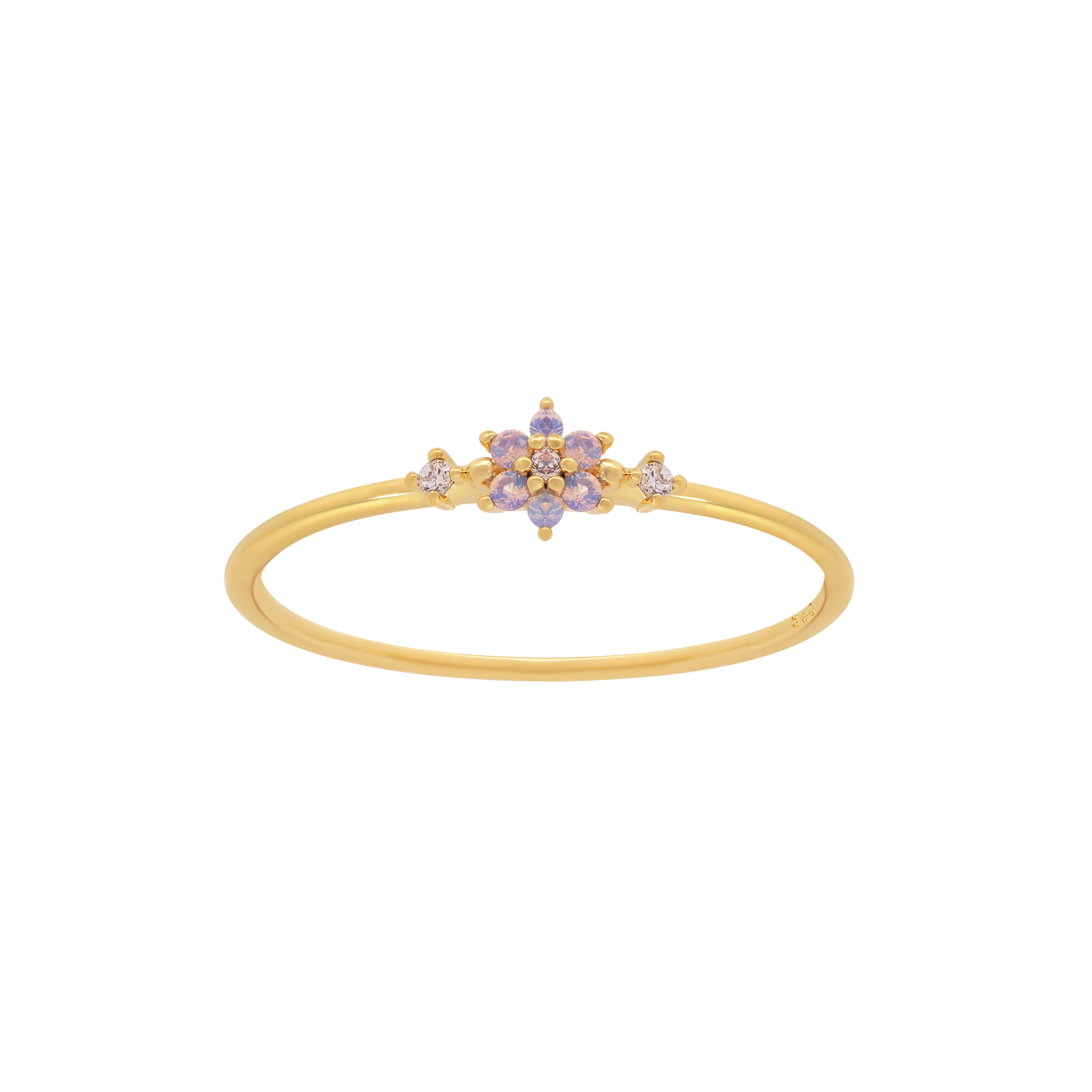Bloom Moonstone Flower Ring - Gold