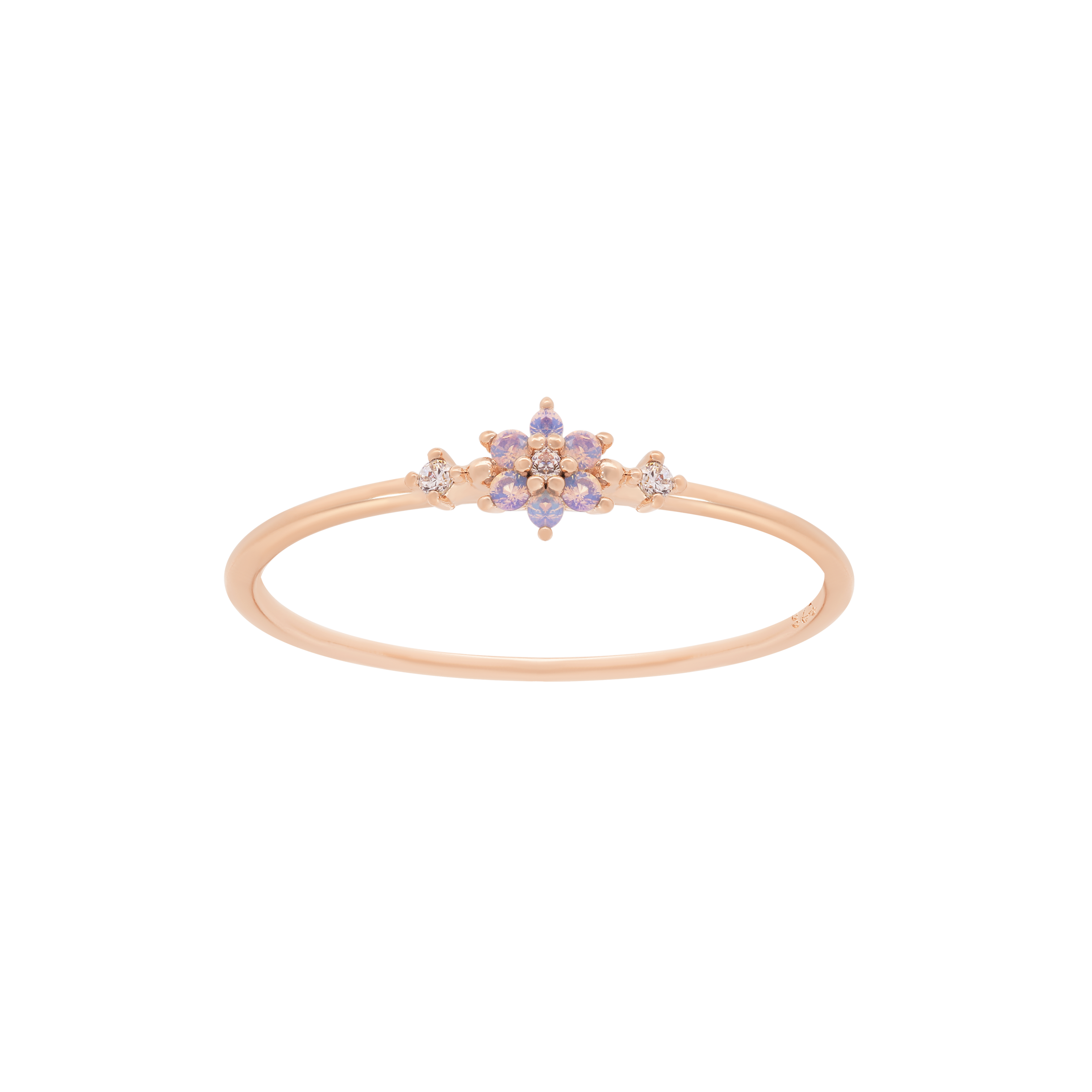 Bloom Moonstone Flower Ring - Rose Gold
