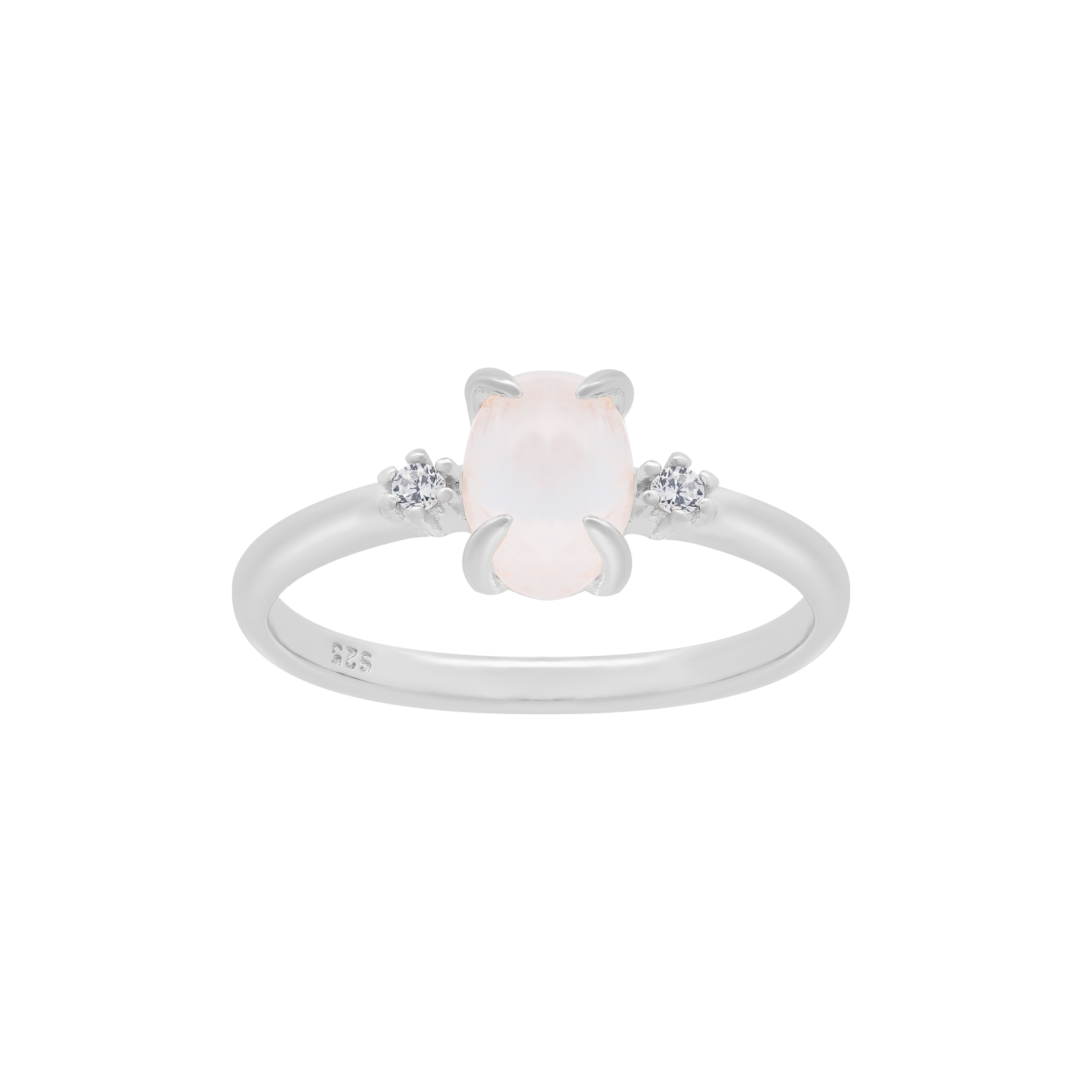 Euphoria Oval Moonstone & Gemstone Ring - Sterling Silver