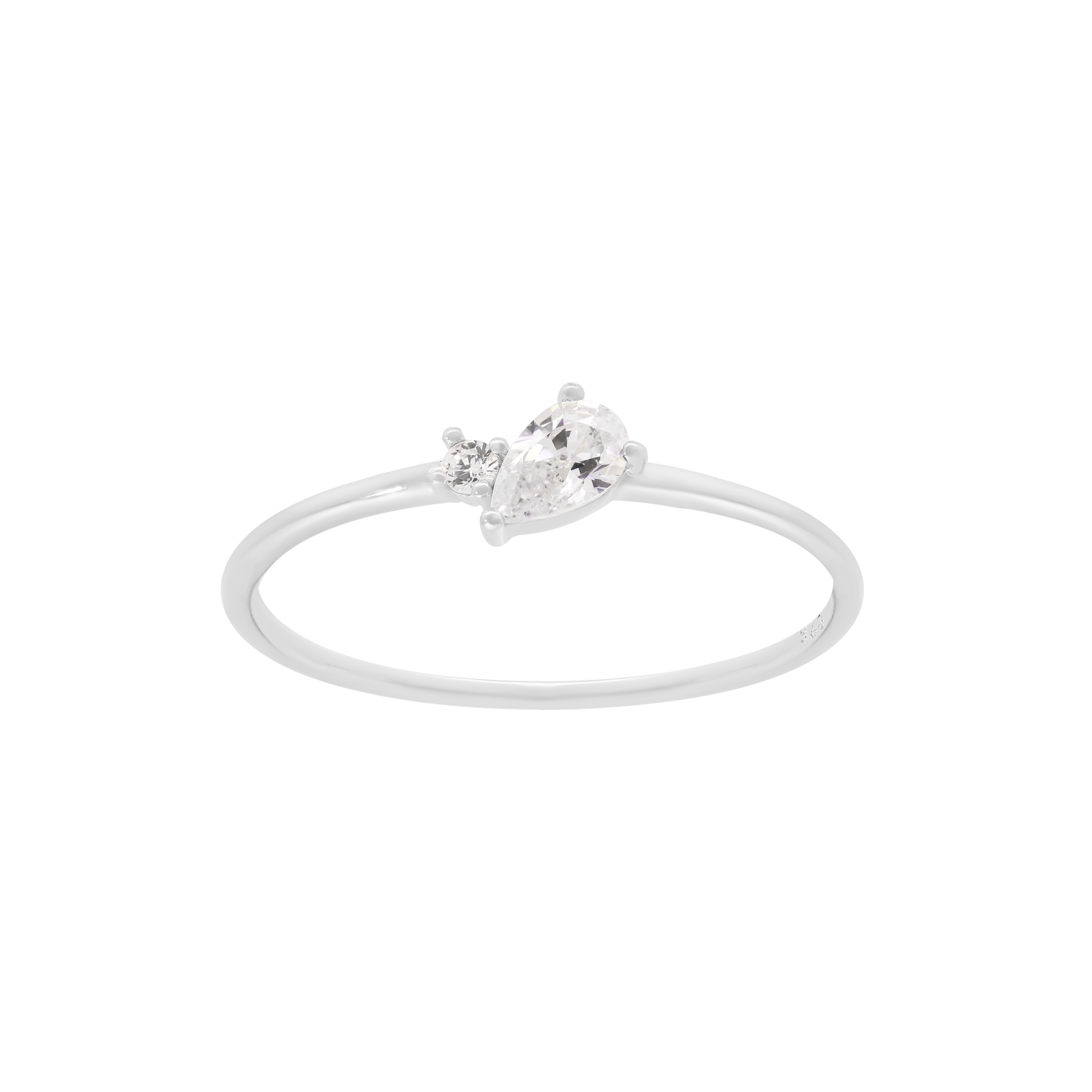 Kindred Teardrop Gemstone Ring - Sterling Silver