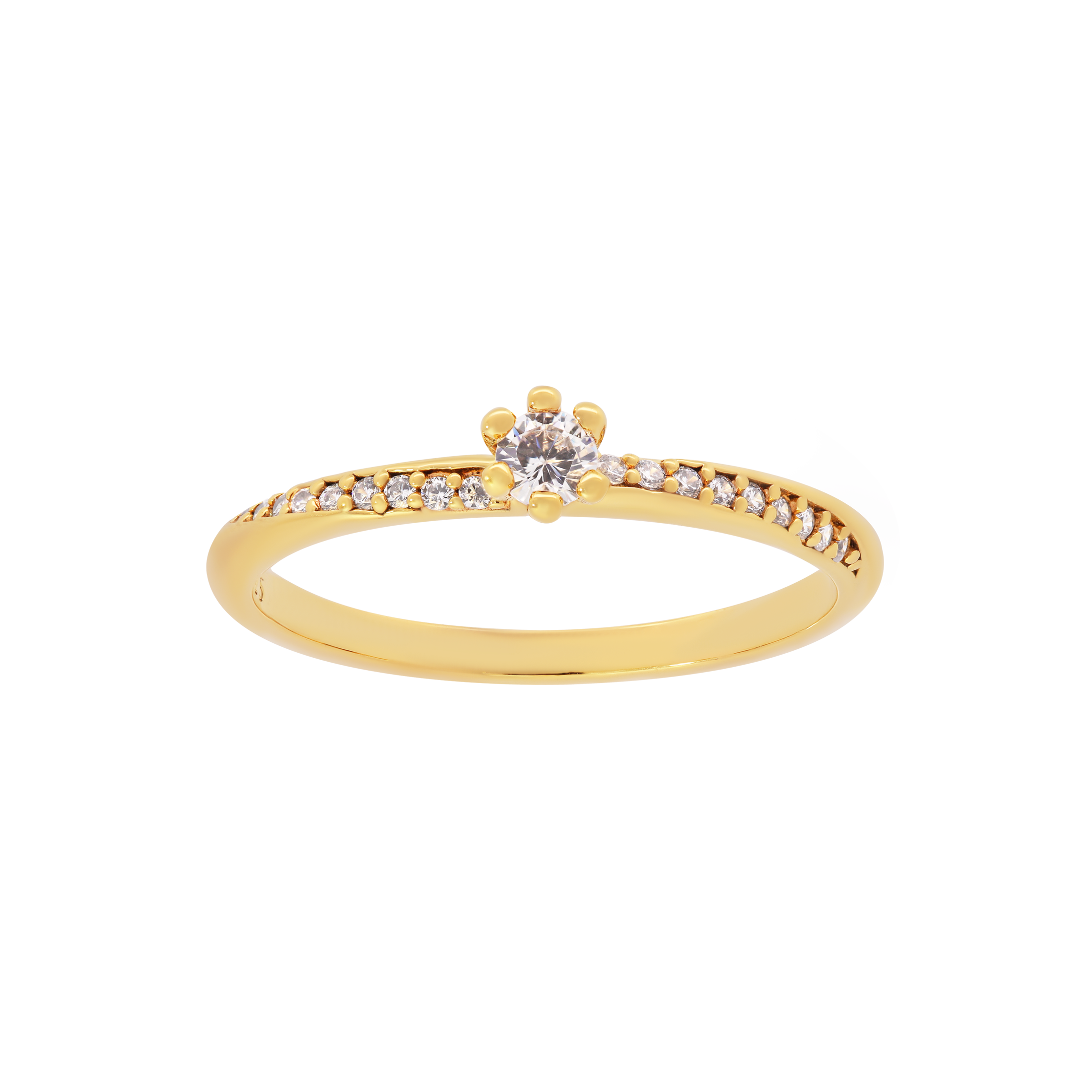Lola Gemstone Twist Ring - Gold