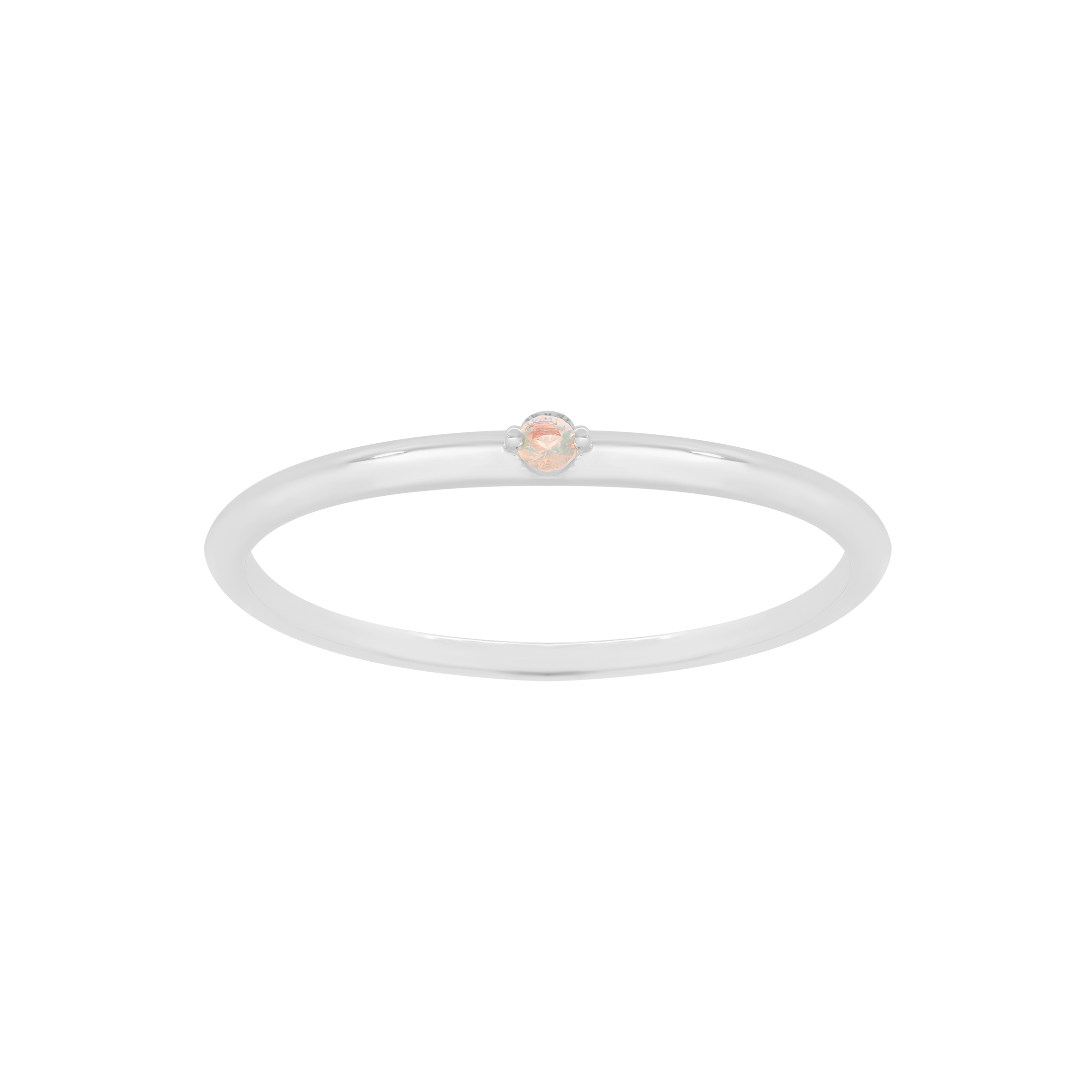 Orion Opal Fine Band Ring - Sterling Silver