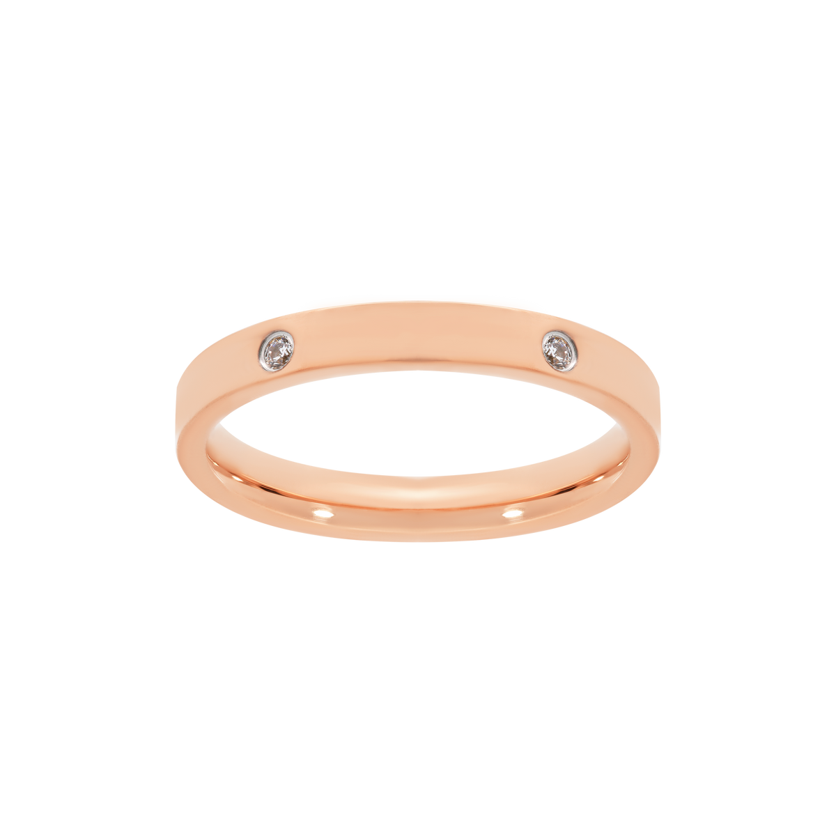 Ravena Thick Band Gemstone Inset Ring - Rose Gold – Loveless Friday