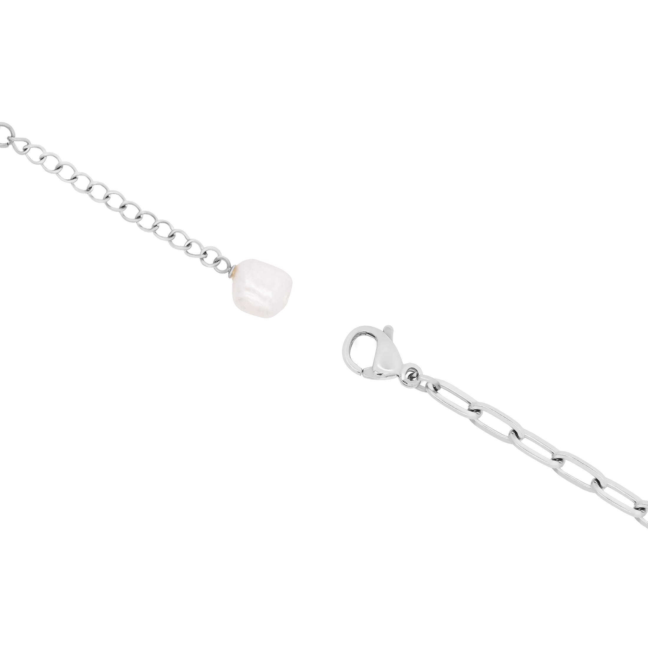 Cassidy Freshwater Pearl Bracelet Clasp - Silver
