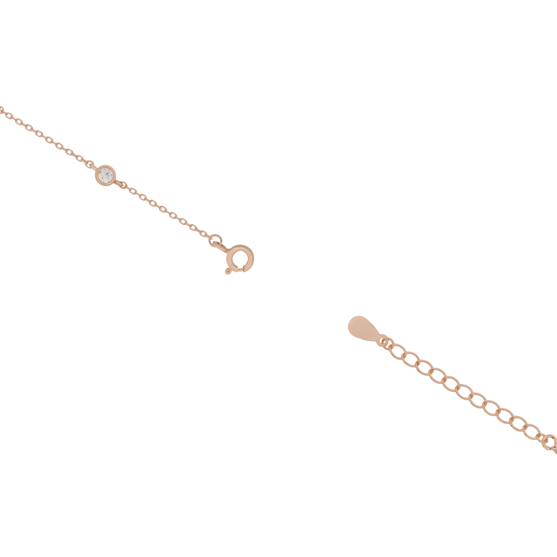 Devotion Heart & Gemstone Bracelet Clasp - Rose Gold