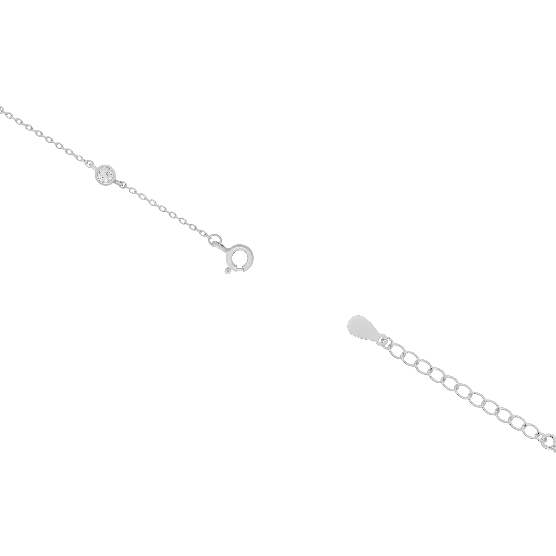 Devotion Heart & Gemstone Bracelet Clasp - Silver