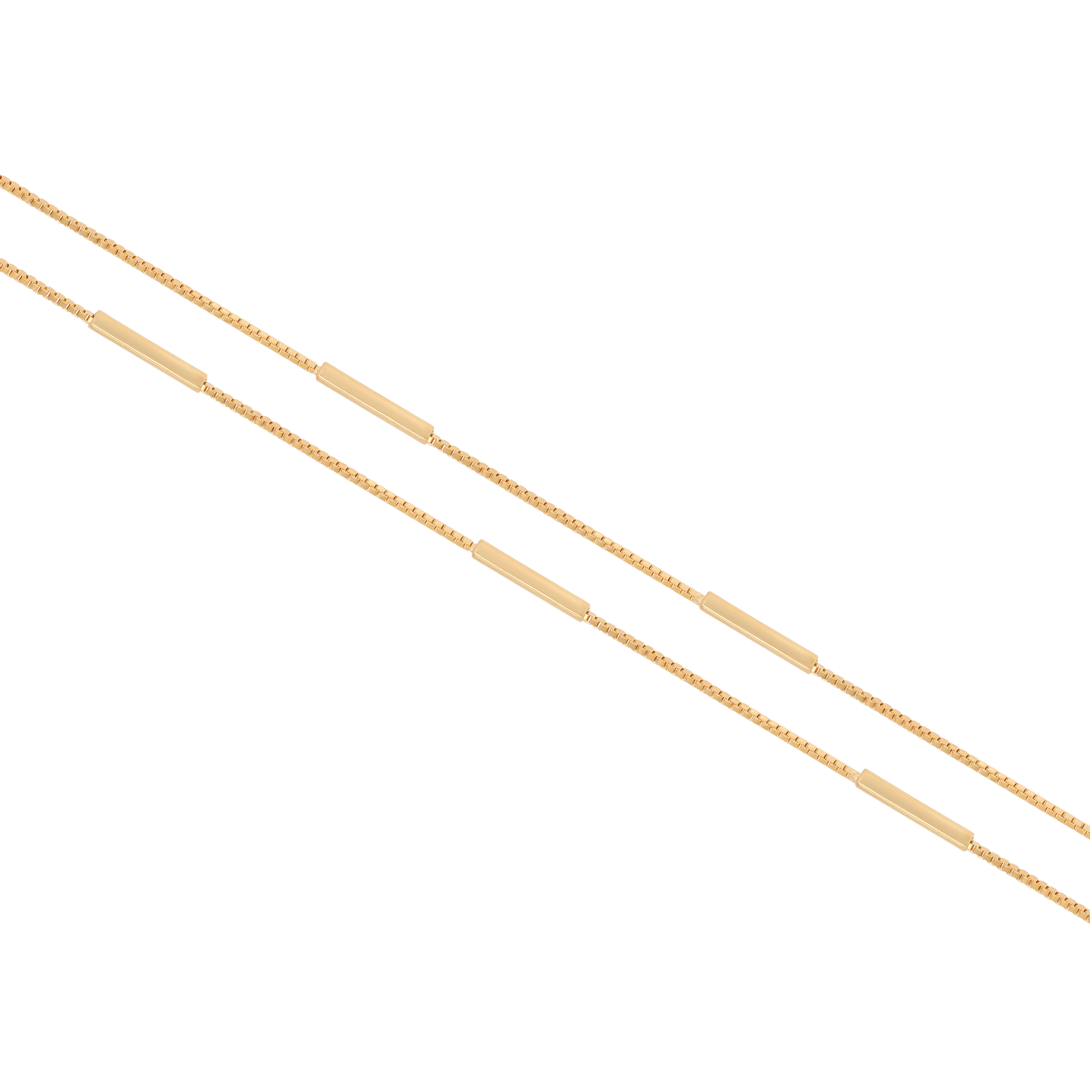 Illusion Double Bar Chain Bracelet - Gold