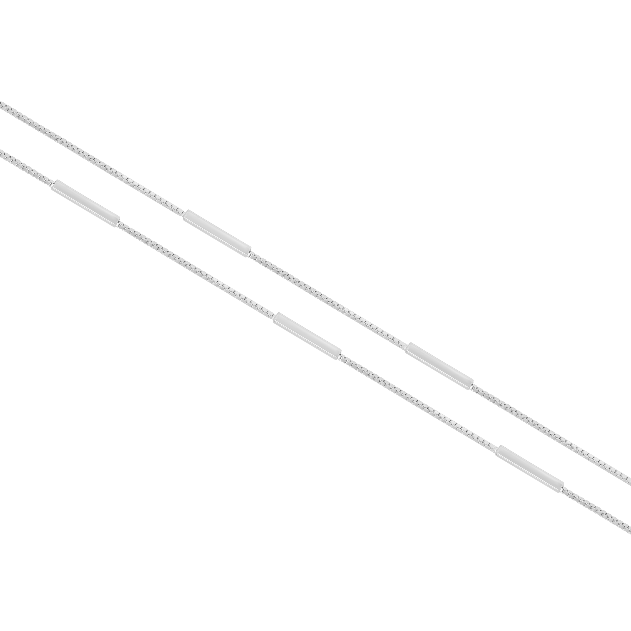 Illusion Double Bar Chain Bracelet - Silver