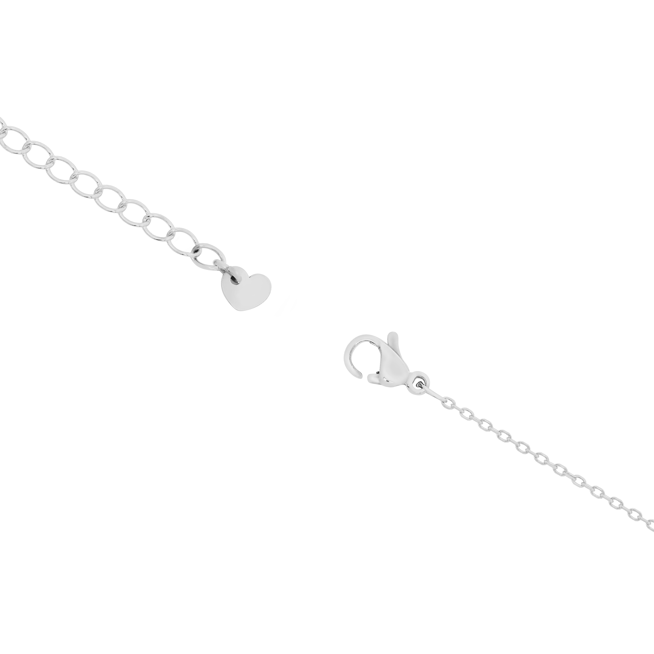 Elle Teardrop Gemstone & Charm Bracelet Clasp - Silver
