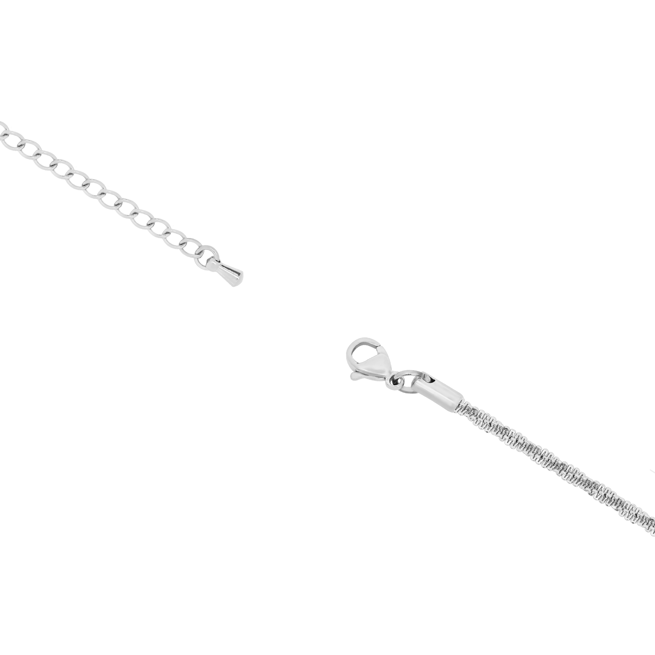 Sabrina Criss Cross Chain Bracelet Clasp - Silver