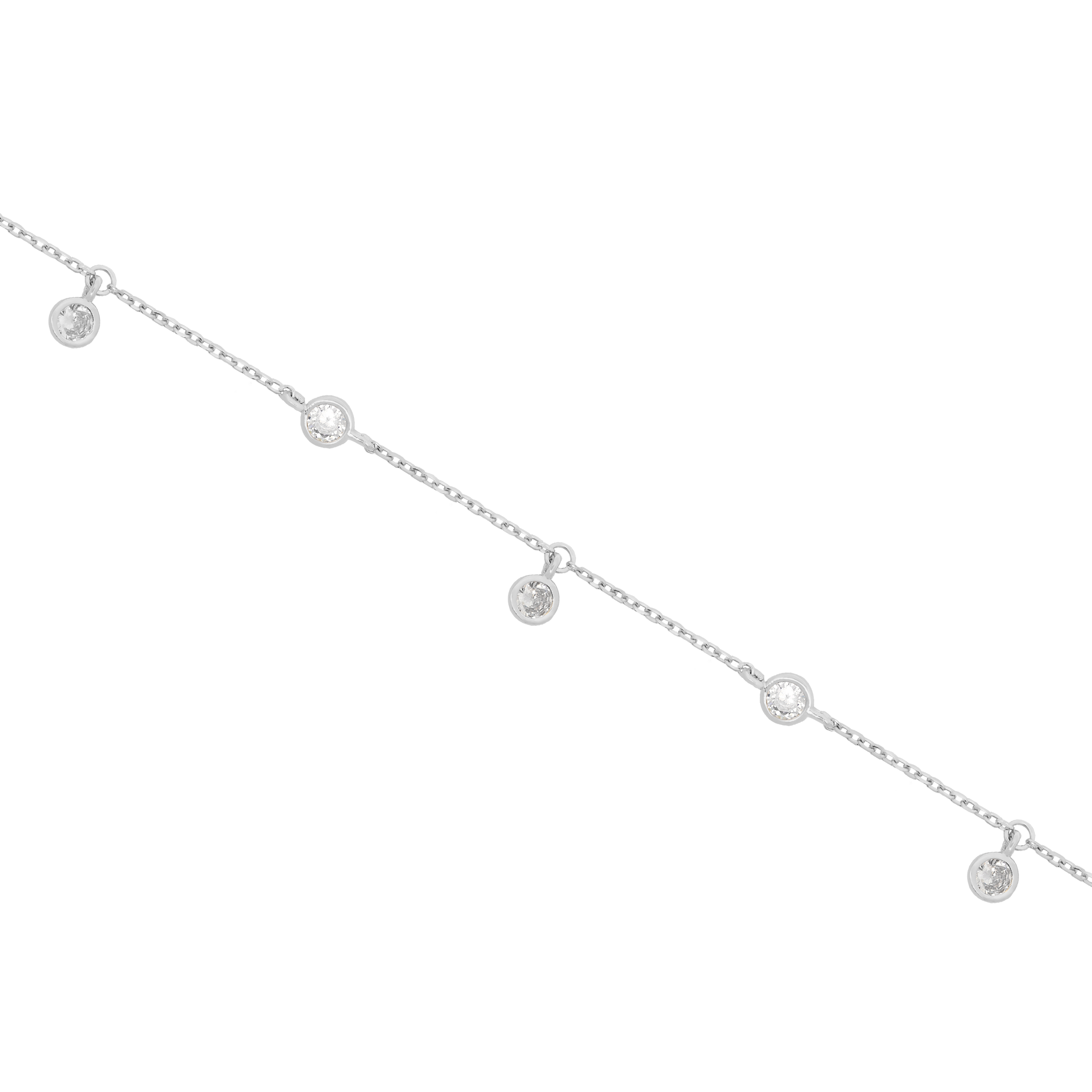 Sofia Round Gemstone Bracelet - Silver