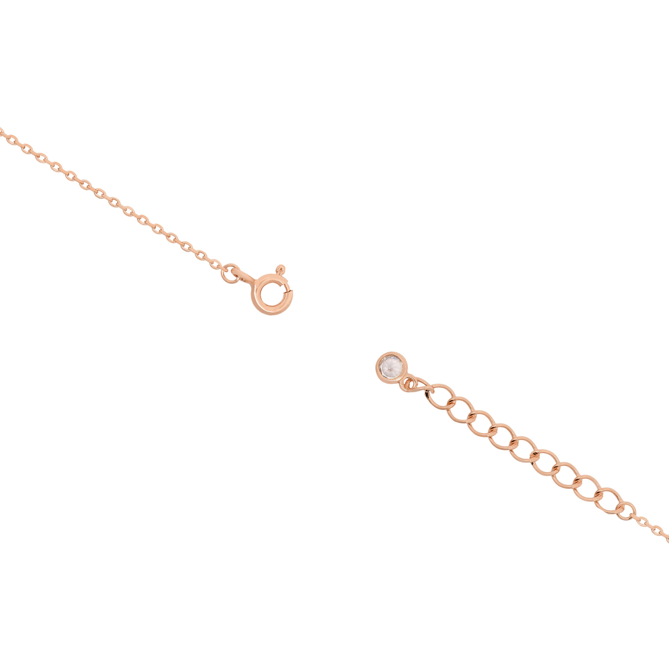 Flutter Butterfly Gemstone Charm Bracelet Clasp - Rose Gold