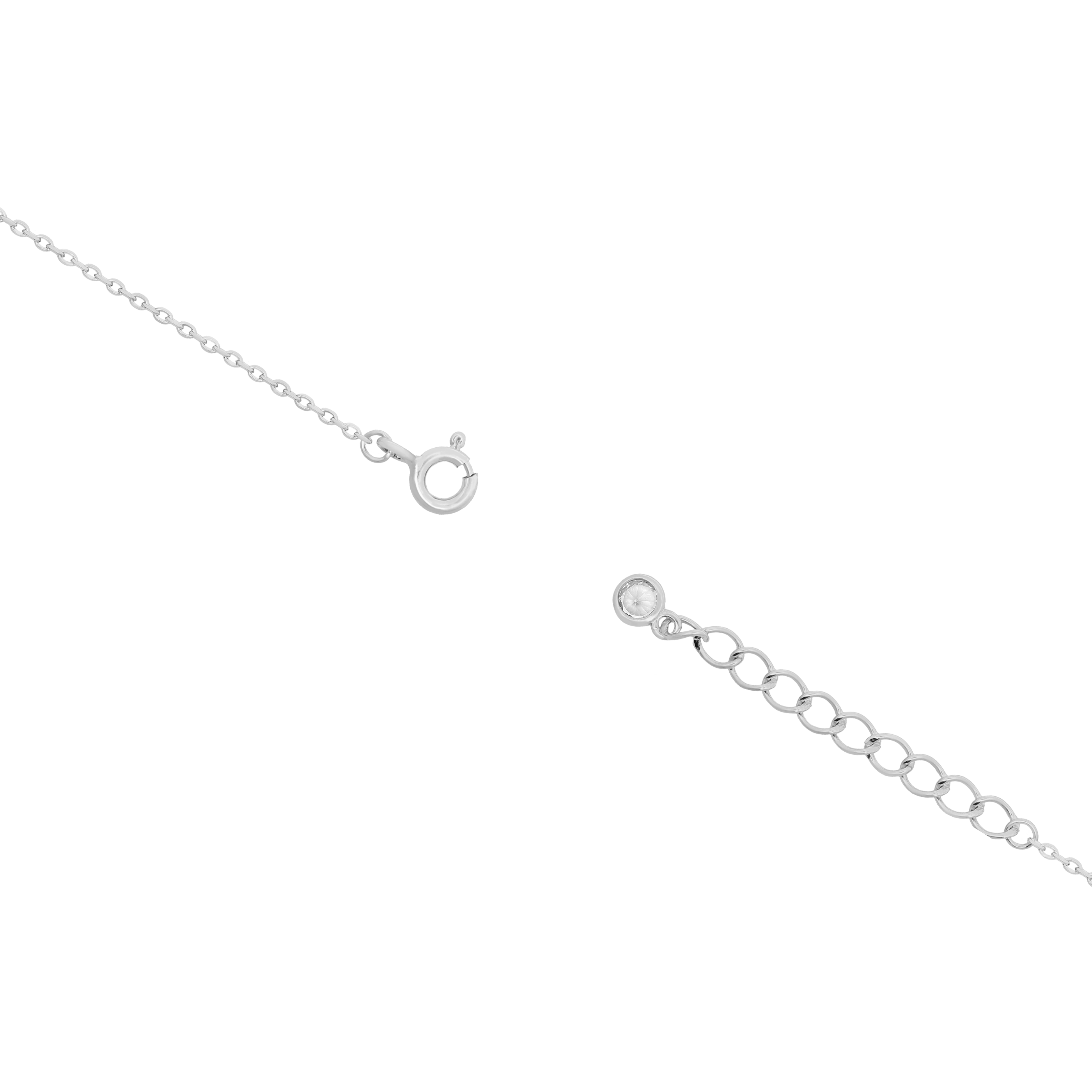 Sofia Round Gemstone Bracelet Clasp - Silver